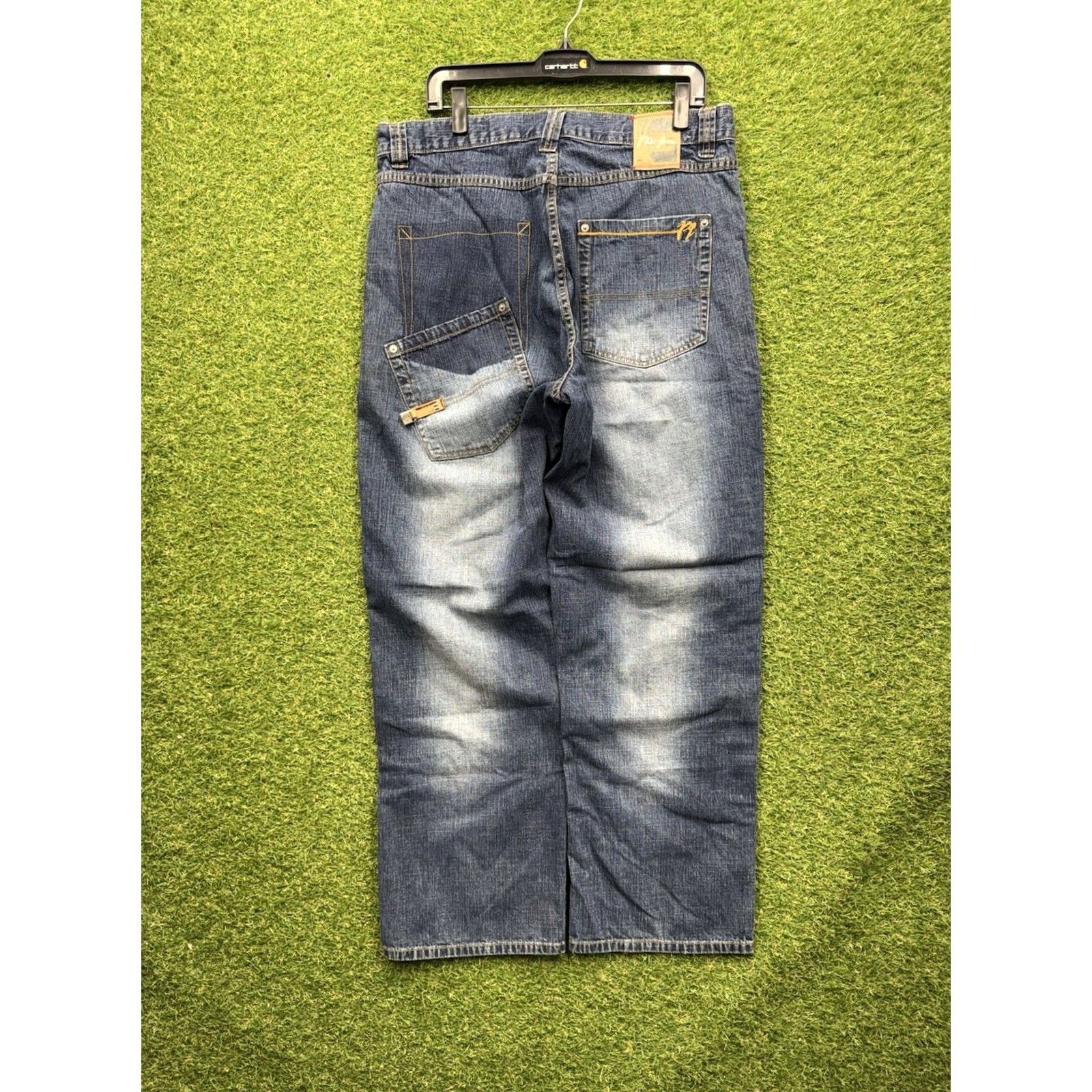 Phat Farm VINTAGE Phat Farm Jeans Mens 36x33 Blue Loose Baggy Fit Y2K 90s Denim Wide Leg Jeans Mens Blue 90s Hip Hop Phat Farm DP491401 Size US 36 / EU 52 - 2 Thumbnail