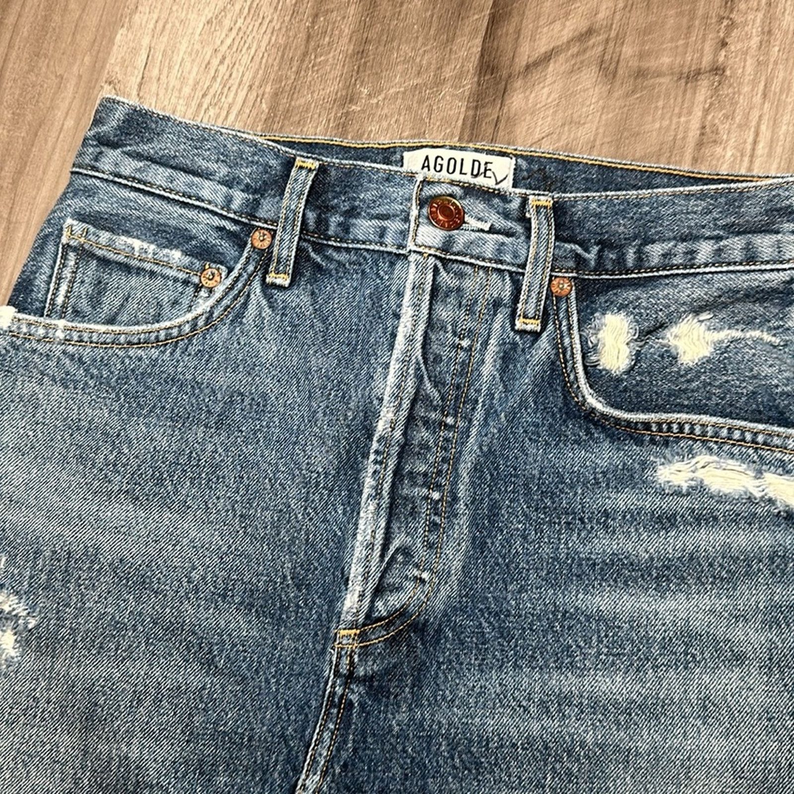 Agolde Agolde Quinn High Rise Denim Skirt - 25 Size 25" / US 0 / IT 36 - 4 Thumbnail