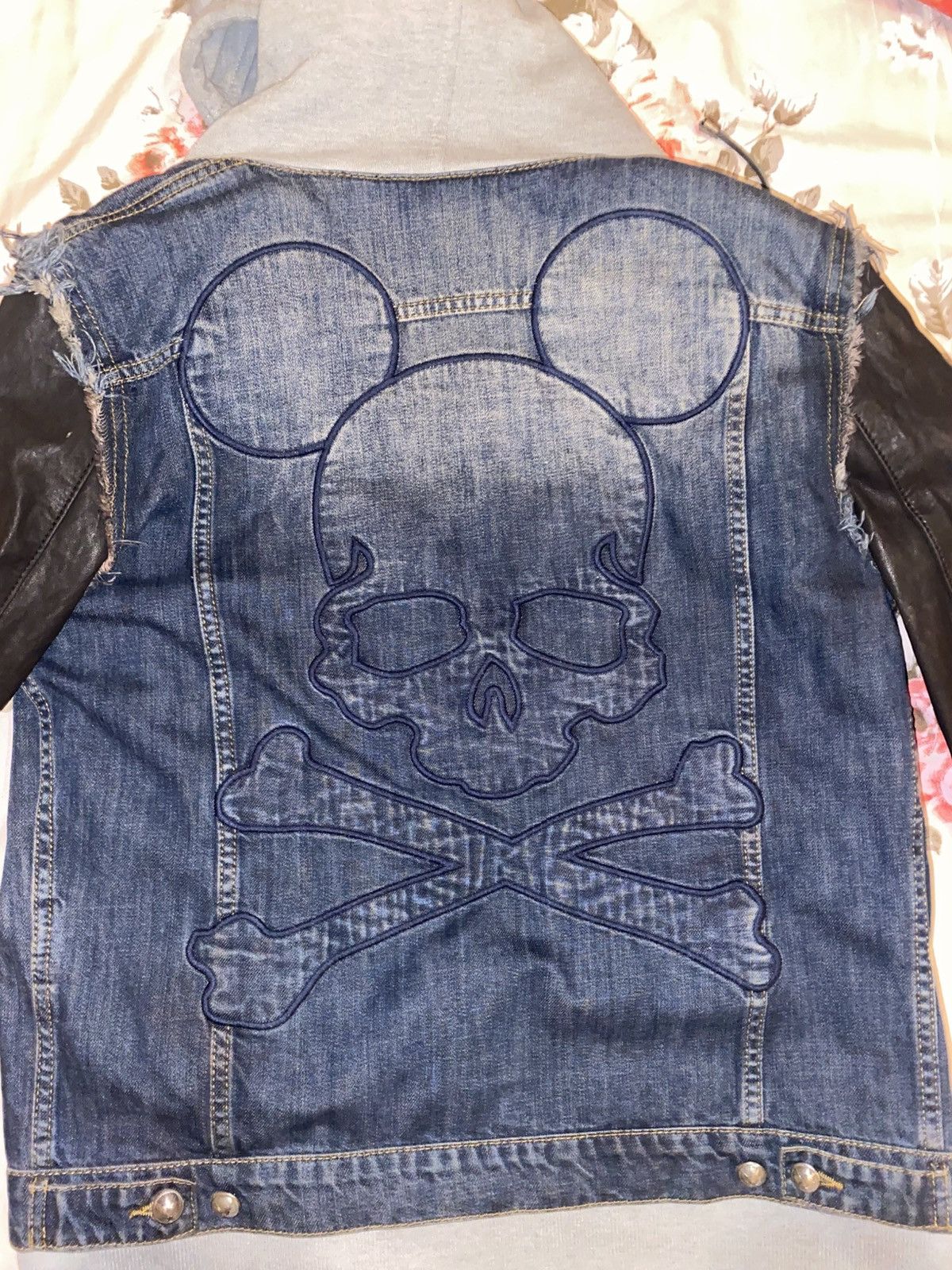 Philipp Plein Philipp Plein hooded denim jacket with leather sleeves. Size US M / EU 48-50 / 2 - 6 Thumbnail