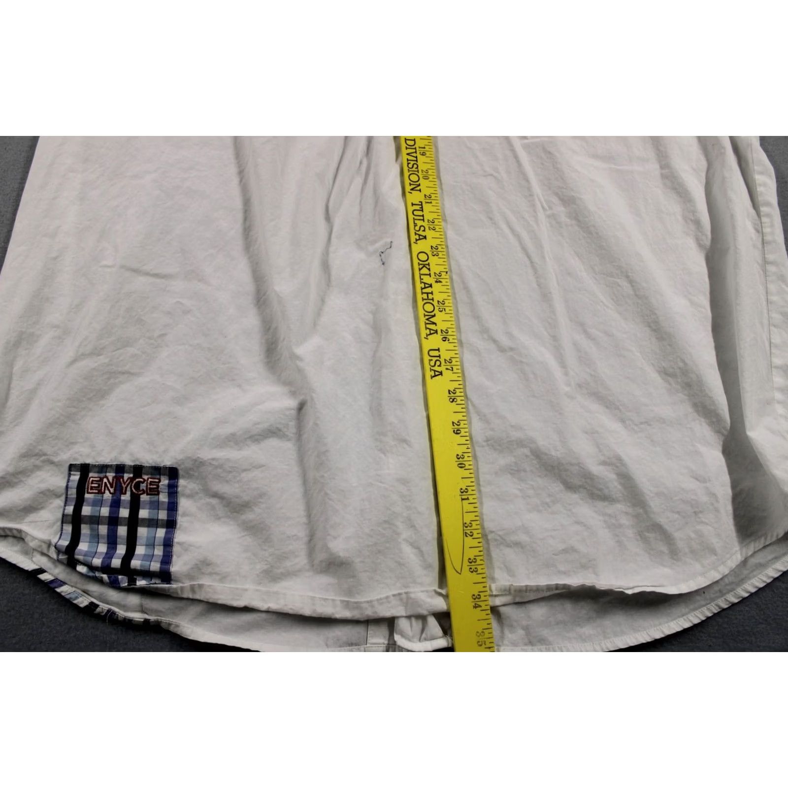 Enyce Enyce Shirt Mens 3XL White Patchwork Button Up Collared Short Sleeve Casual Size US XXL / EU 58 / 5 - 6 Thumbnail