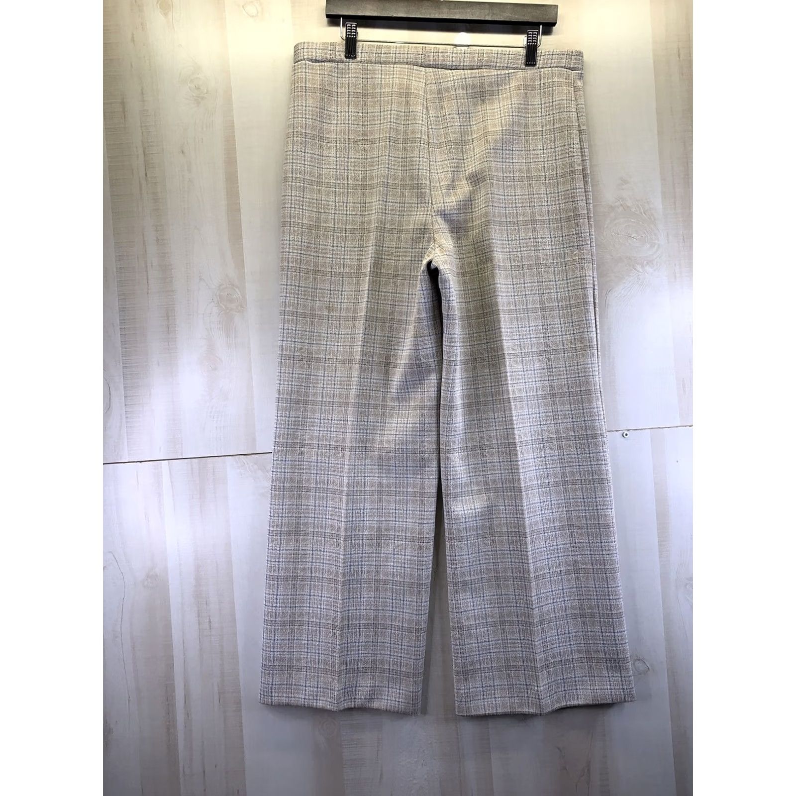 Vintage VINTAGE Sears Roebuck Womens Plaid Woven Pull On Pants 18 Beige 1970-80s Casual Womens Size 40" / US 18 - 8 Thumbnail