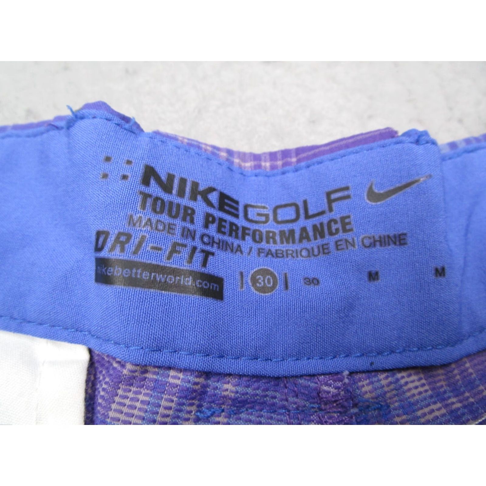 Nike Nike Golf Shorts Mens 30 Blue Check Dri-Fit Core 11" Walk Resort Casual Travel Size US 30 / EU 46 - 2 Thumbnail