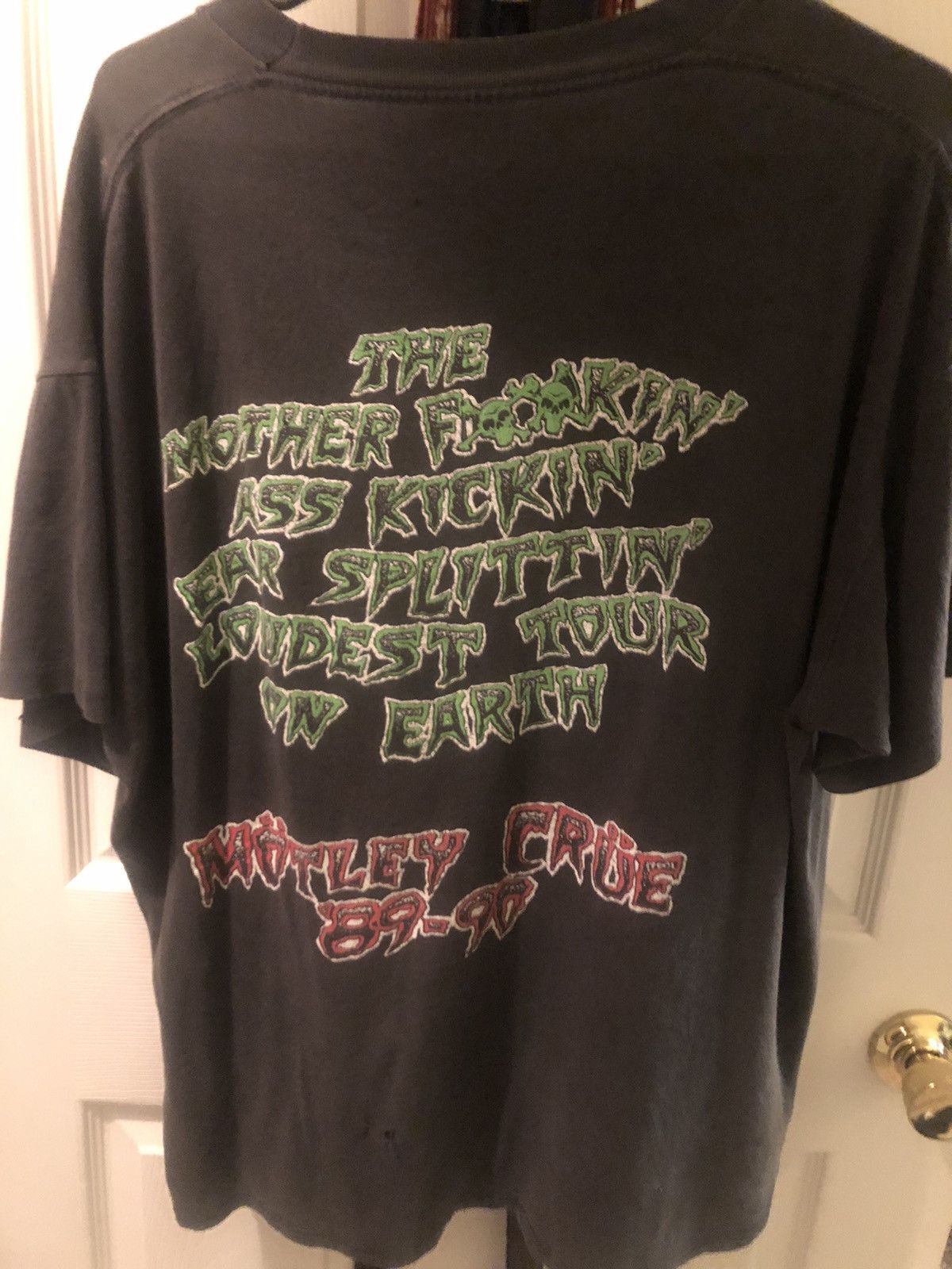 Band Tees 1988-90 MOTLEY CRUE- DR FEELGOOD PUSHEAD XL Size US XL / EU 56 / 4 - 2 Thumbnail