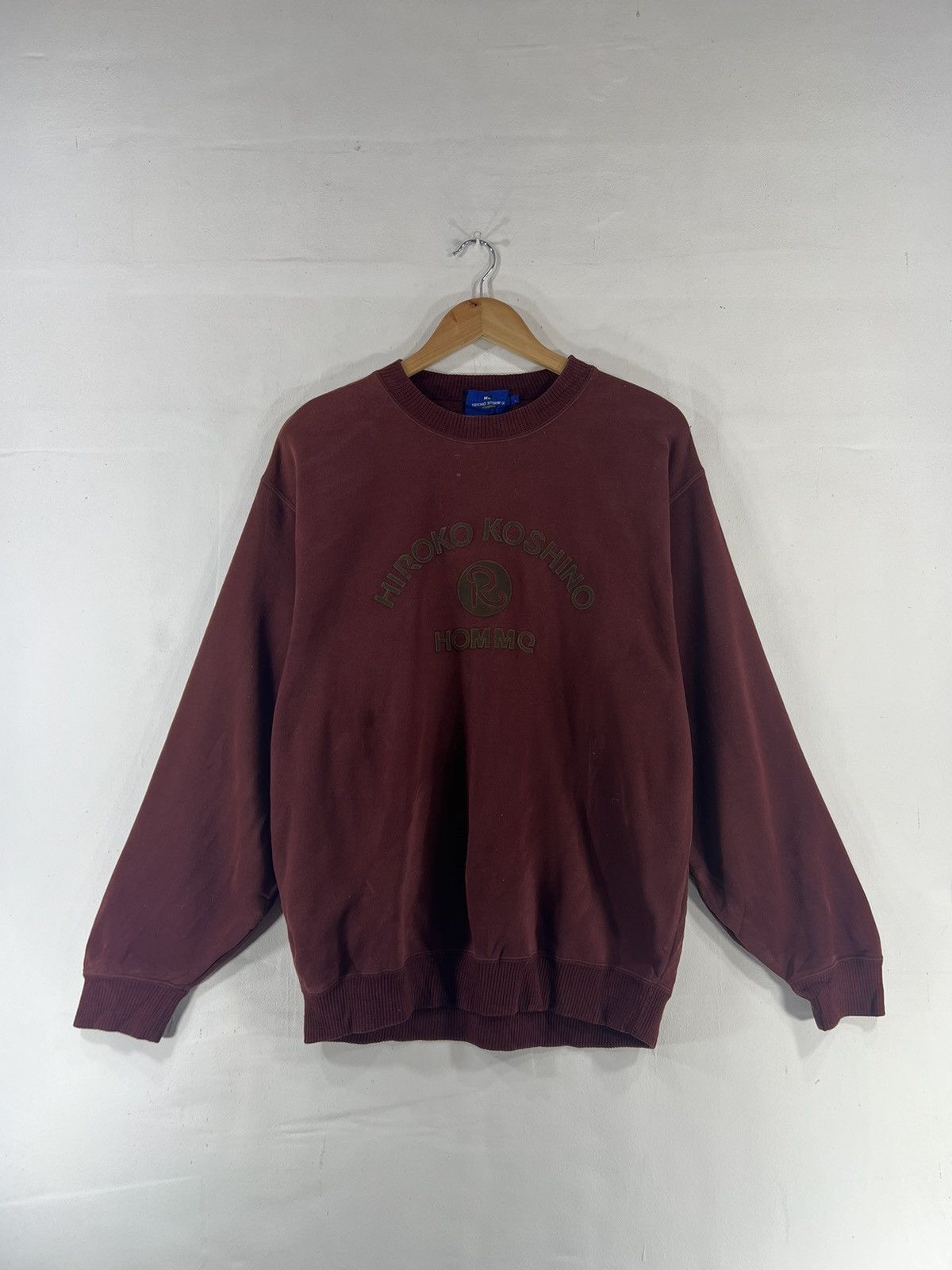 Hiroko Koshino Homme Vintage 90's Hiroko Koshino Homme Spellout Sweatshirt Size US L / EU 52-54 / 3 - 1 Thumbnail