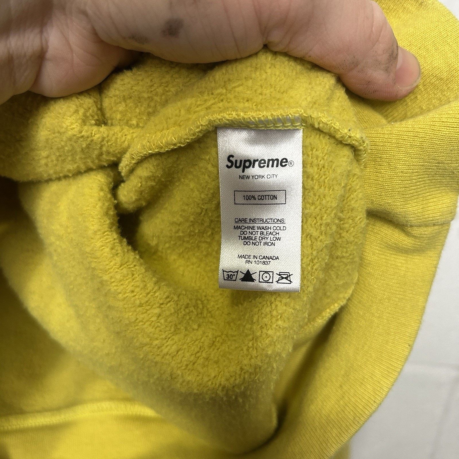 Supreme Supreme Pearl Hooded Sweatshirt “Lemon Yellow” FW20 Size US S / EU 44-46 / 1 - 11 Thumbnail