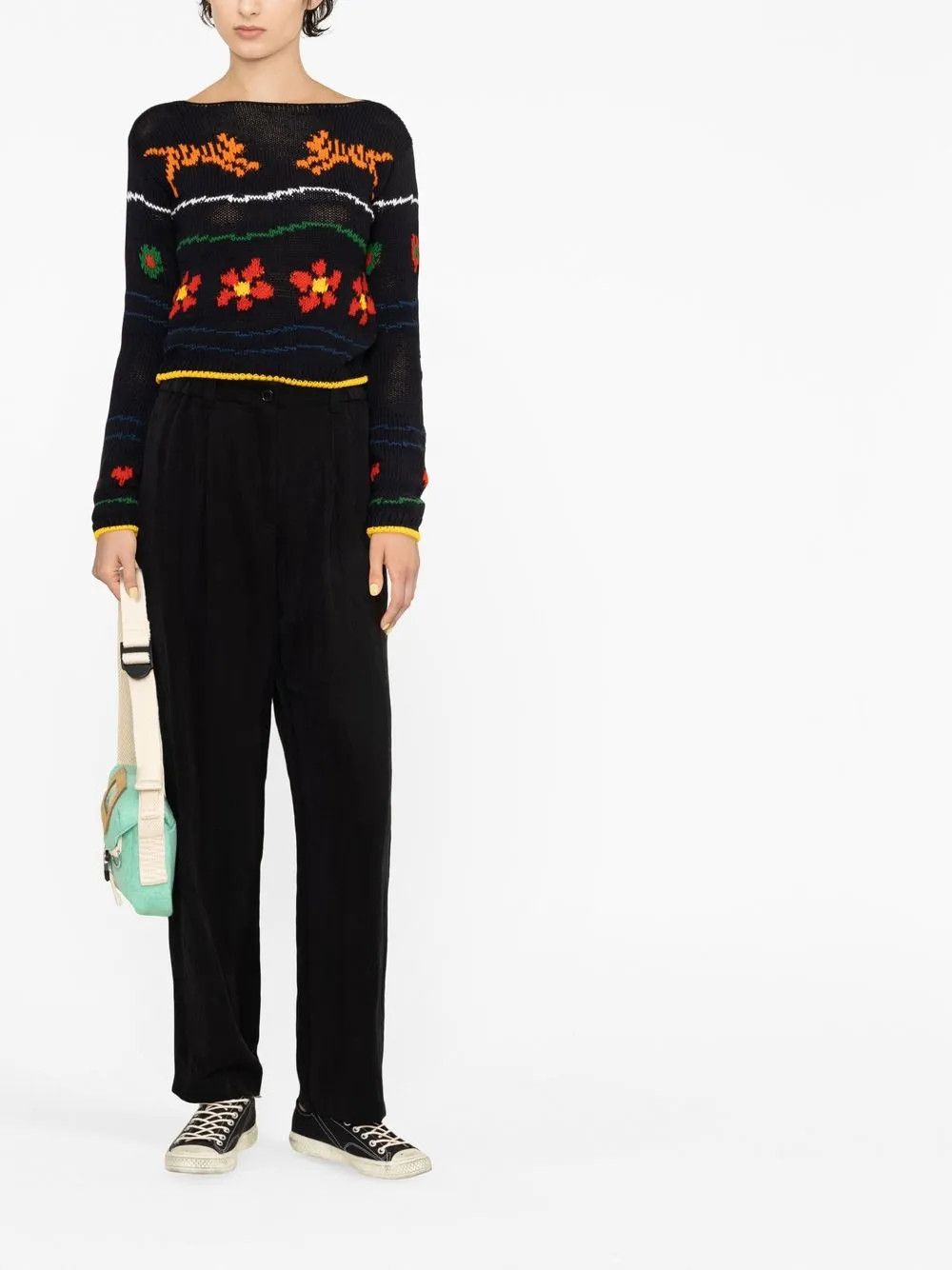 Kenzo o1y1025 Crewneck Sweater in Multicolor Size S / US 4 / IT 40 - 4 Thumbnail