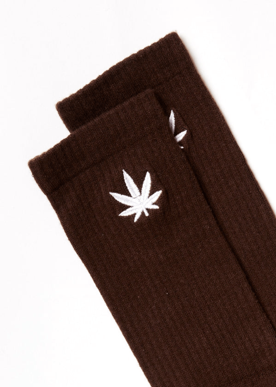 Afends BNWT Afends - Happy Hemp Weed Crew Socks / Coffee Brown Size ONE SIZE - 3 Thumbnail