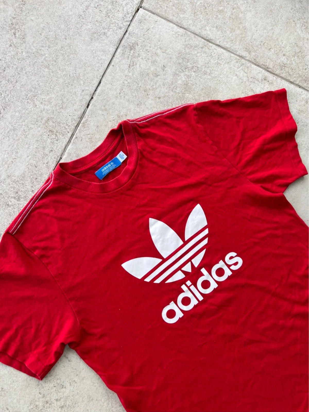 Adidas Red Adidas Logo Tee Size US M / EU 48-50 / 2 - 4 Thumbnail