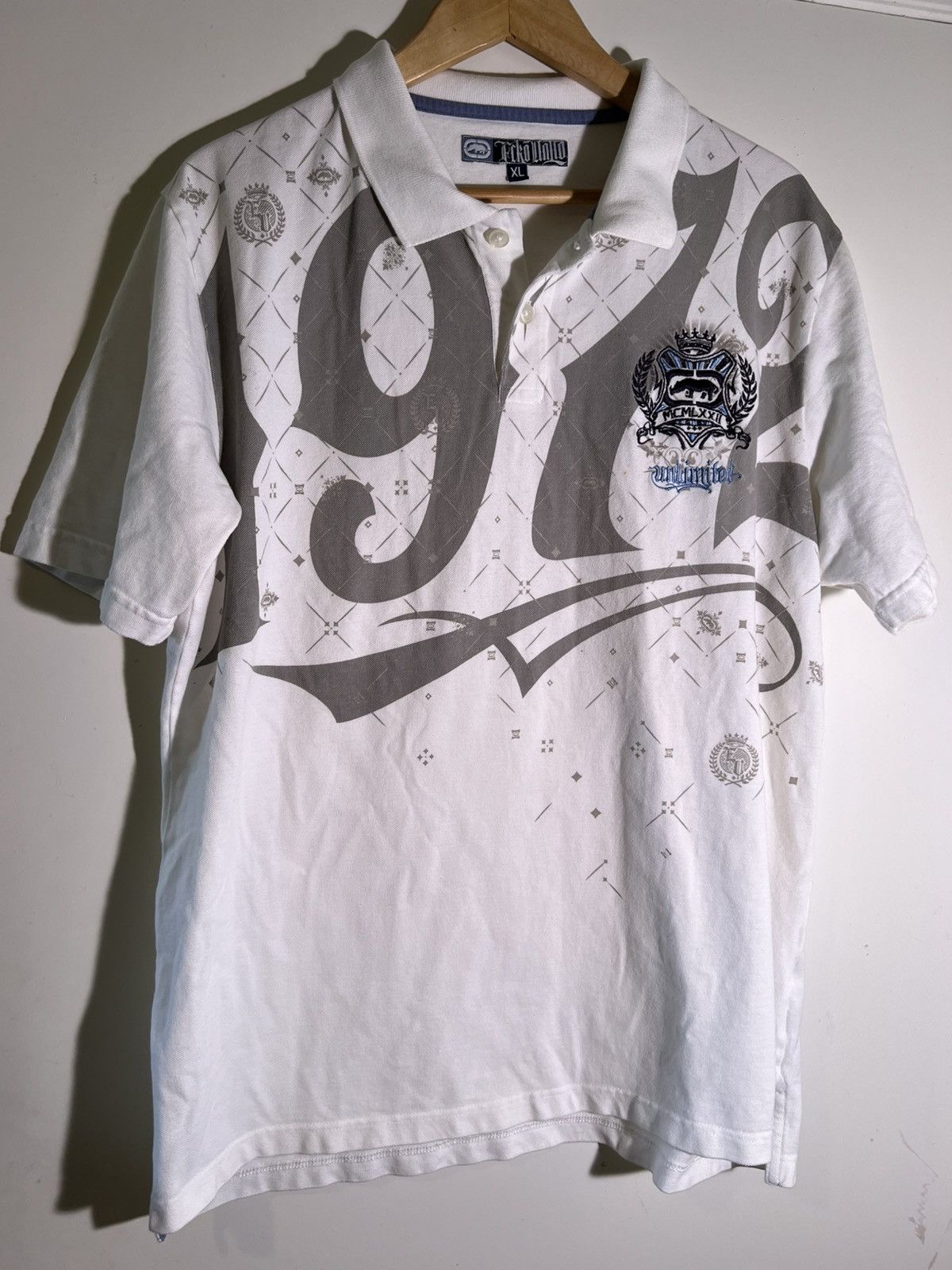 Vintage Y2K 2000’s VTG Vintage Ecko Unltd Streetwear Goth Retro Polo Size US XL / EU 56 / 4 - 1 Thumbnail