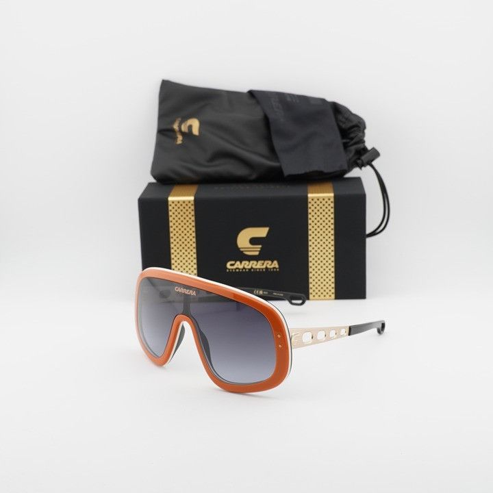 Carrera Carrera FLAGLAB 17 0C3E 9O Unisex Sunglasses Orange Shield Size ONE SIZE - 11 Thumbnail