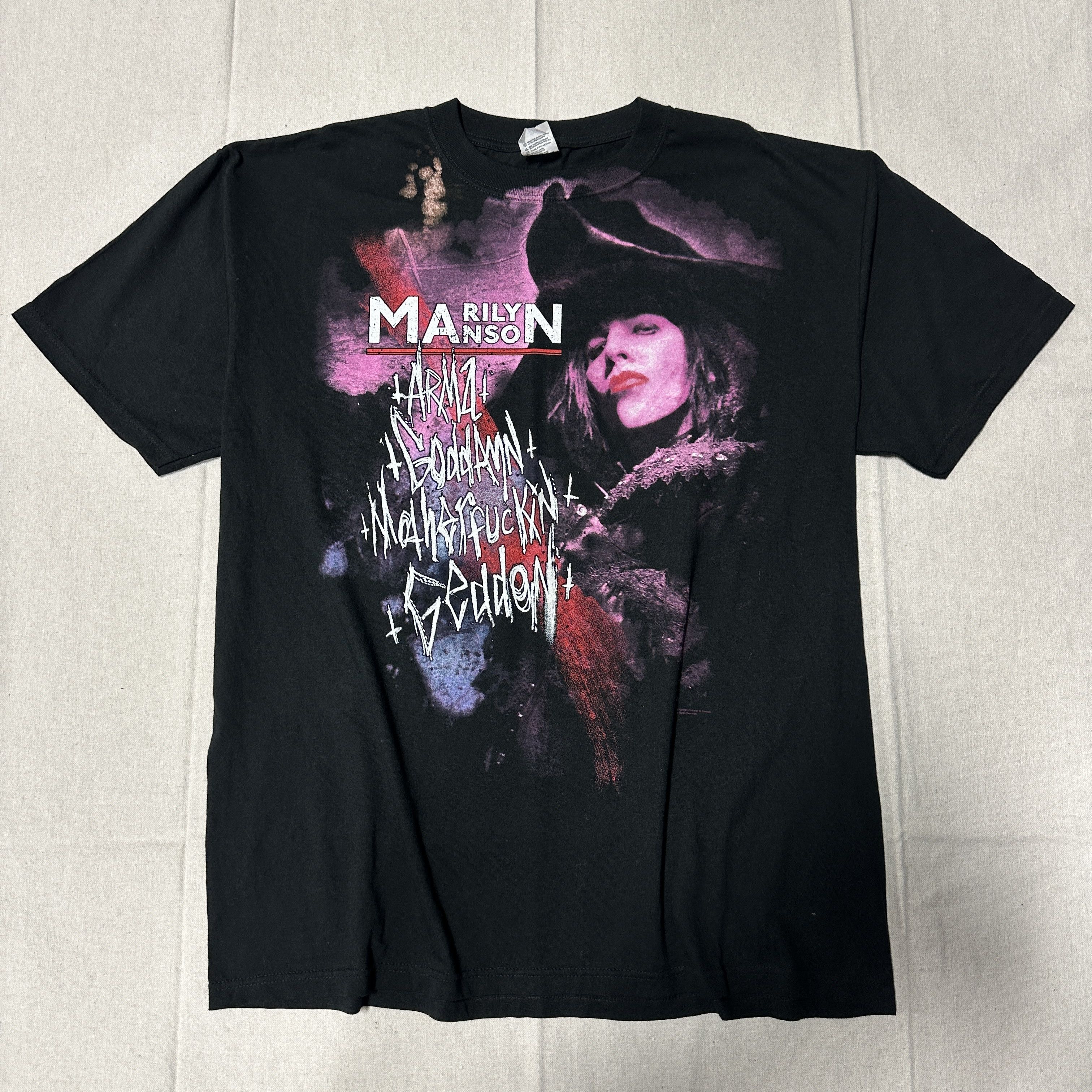 Anvil Vintage Marilyn Manson Graphic Band T-Shirt Size 2X 90s Grunge Size US XXL / EU 58 / 5 - 1 Thumbnail