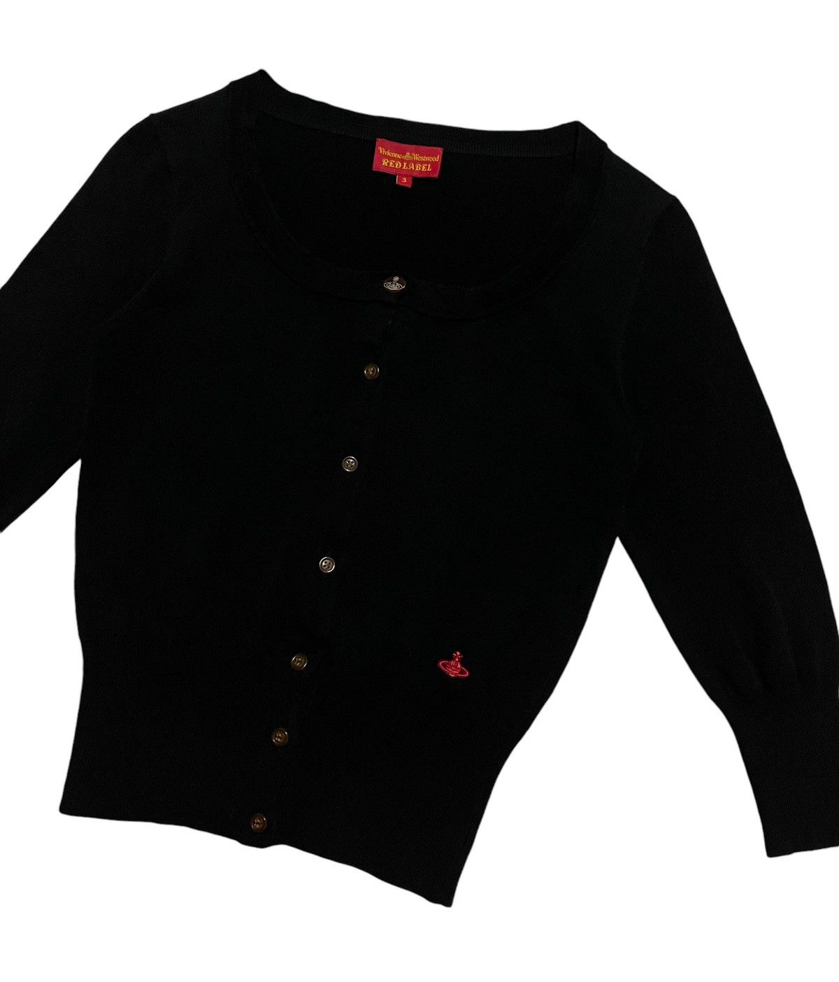 Vivienne Westwood Cropped Top Cardigan Knitted Short Sleeve Size XS / US 0-2 / IT 36-38 - 5 Thumbnail