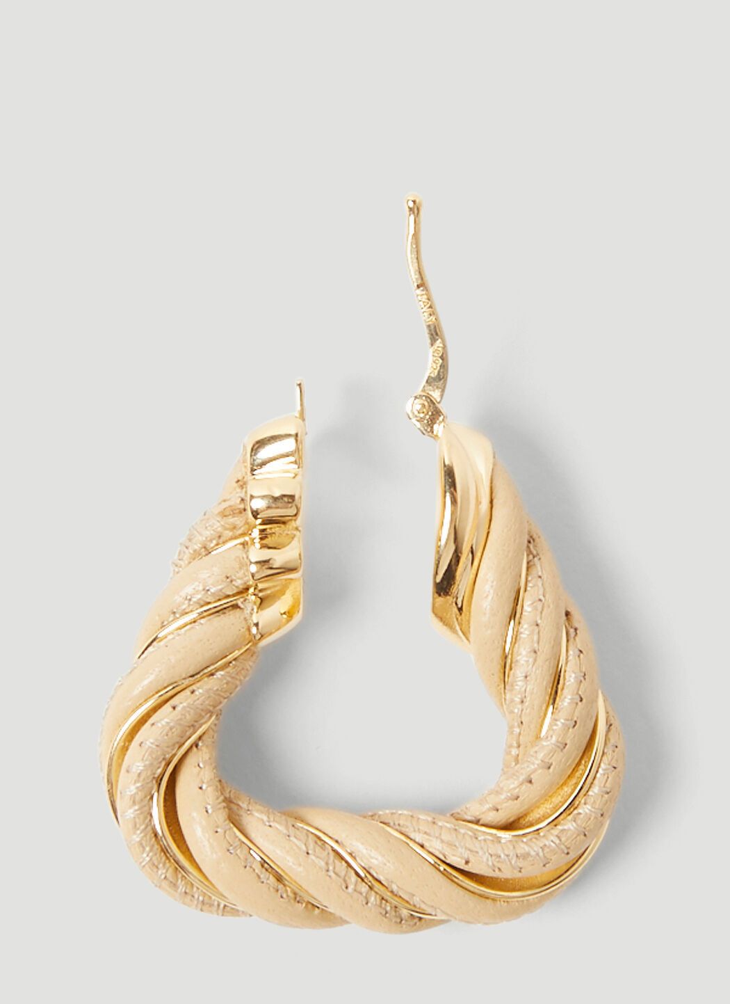 Bottega Veneta o1n1vont1124 Size: OS / Twist Triangle Hoop Earrings Beige Size ONE SIZE - 4 Thumbnail
