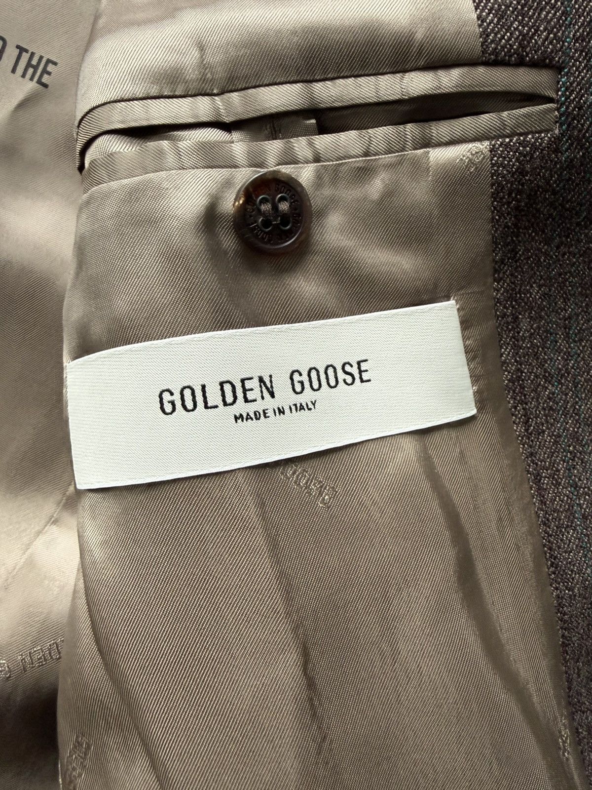 Golden Goose Golden Goose F25 Single-Breast Blazer — IT 48 | Dk Br Stripe Size 48R - 6 Thumbnail