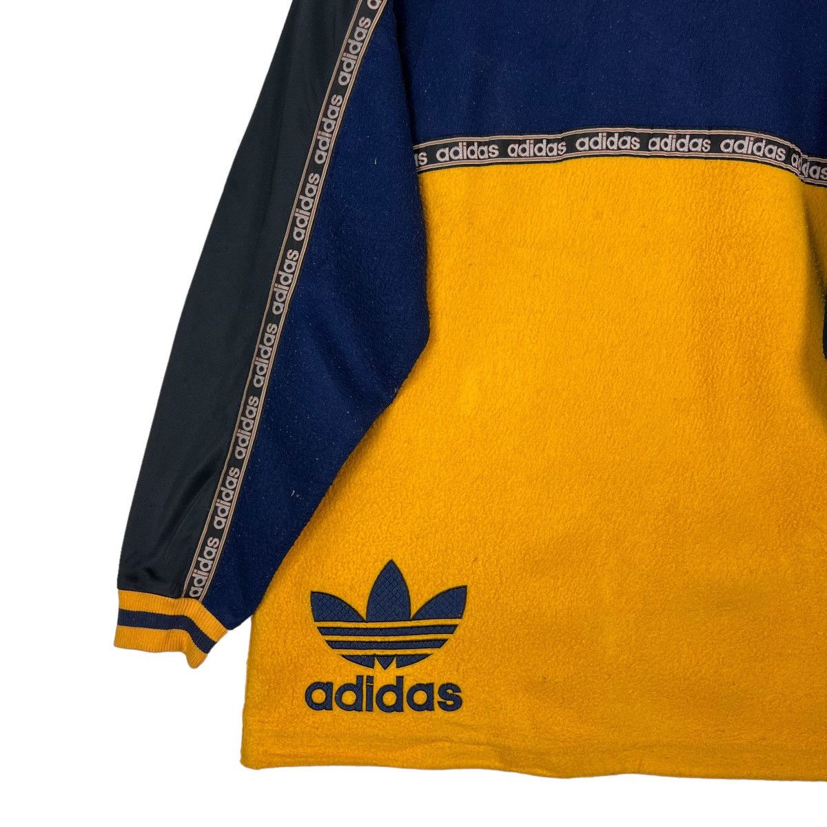 Adidas 🔥 VINTAGE ADIDAS HYBRID FLEECE ANORAK JACKET Size US L / EU 52-54 / 3 - 11 Thumbnail
