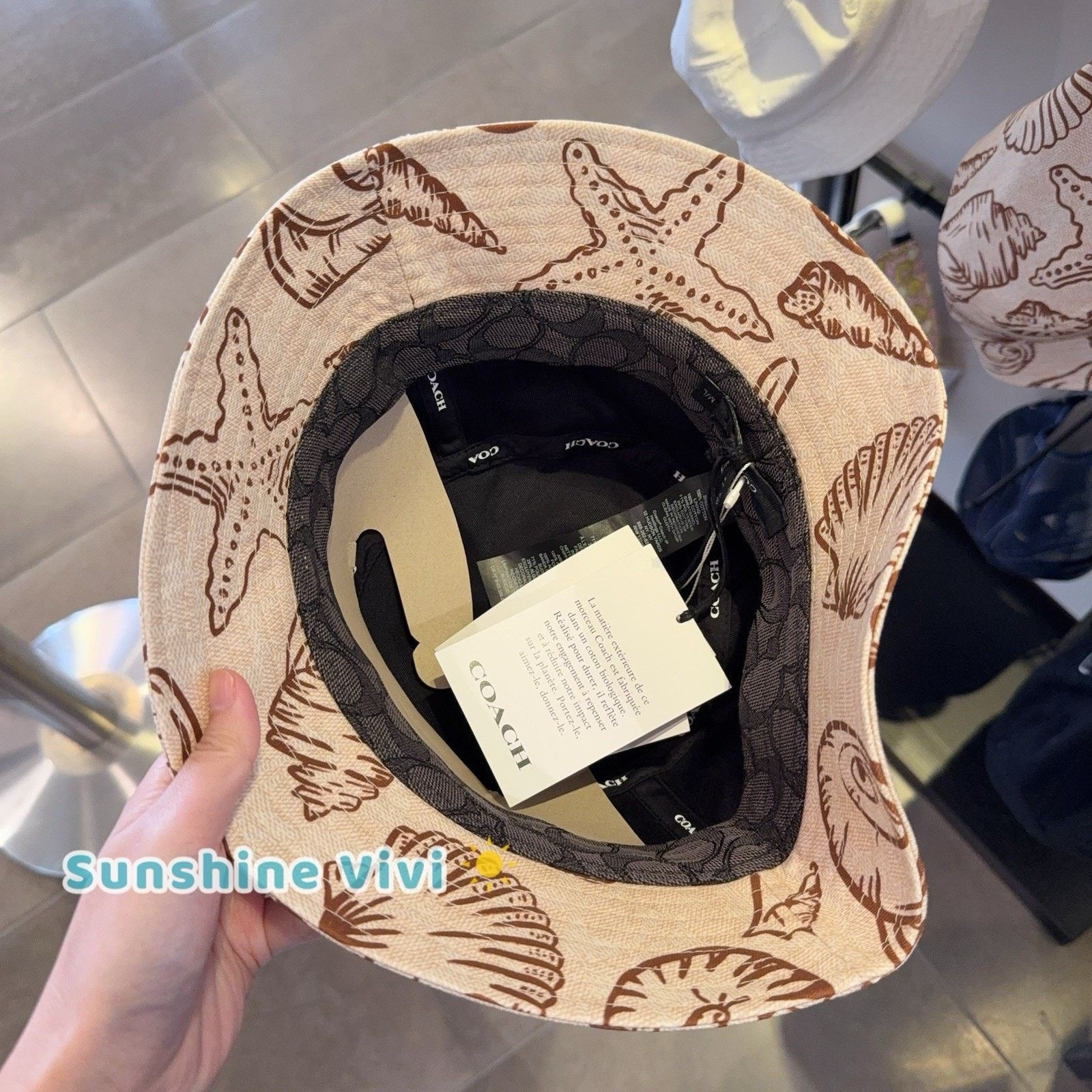 Coach NWT Coach women's Jumbo Seashell Bucket Hat CBO66 Size ONE SIZE - 5 Thumbnail