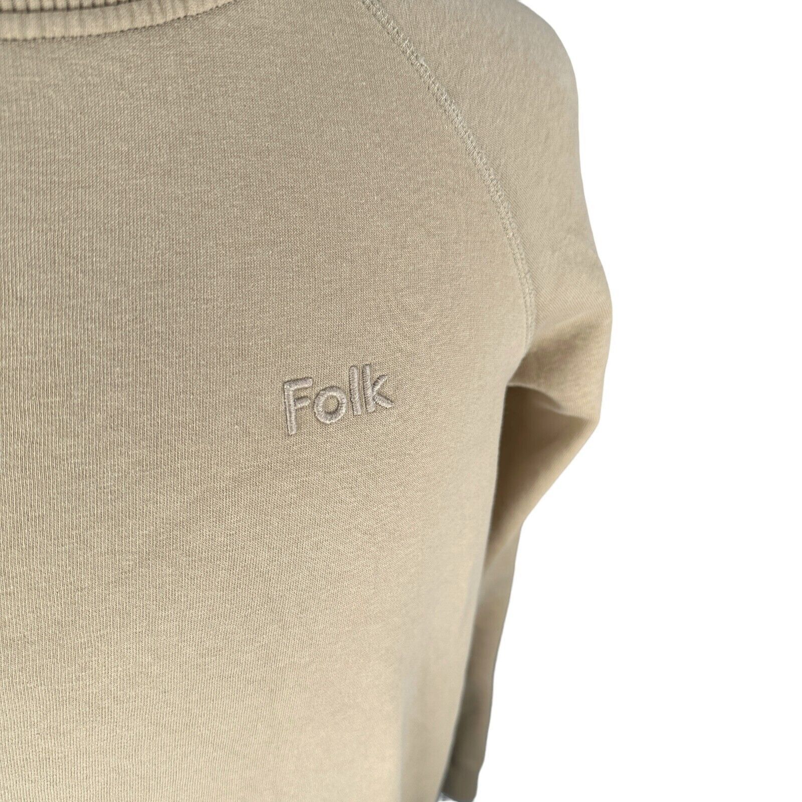 Folk Folk Sweatshirt 3 Medium Beige Tan Fleece Lined Pullover Size US M / EU 48-50 / 2 - 5 Thumbnail
