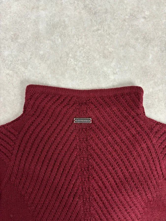 Dirk Bikkembergs 2010s Bikkembergs Burgundy Wool Turtleneck Sweater Size US M / EU 48-50 / 2 - 6 Thumbnail