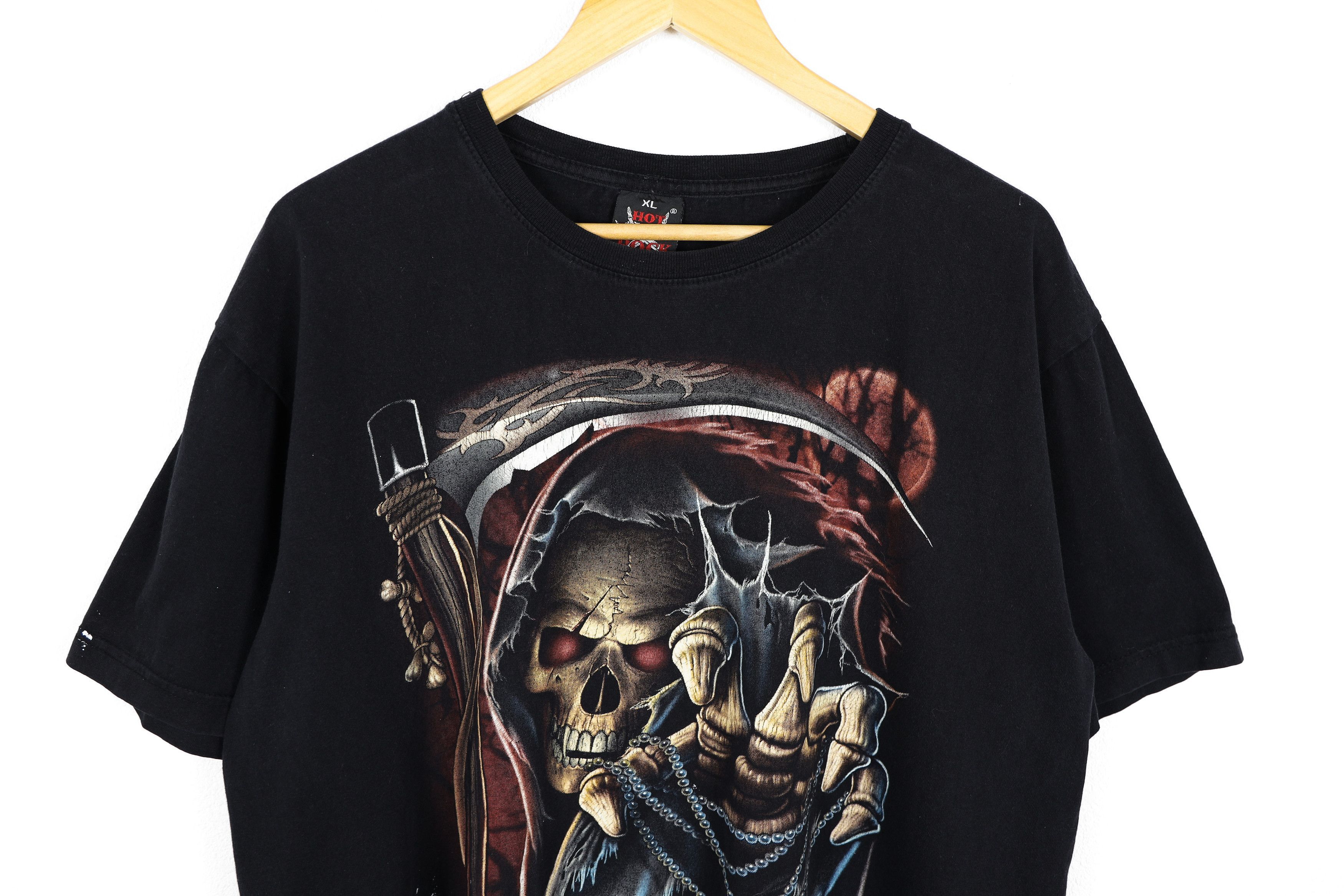 Band Tees × Vintage Vintage Skulls Satan Hot Rock Crazy Tee T-shirt 90s Size US XL / EU 56 / 4 - 2 Thumbnail