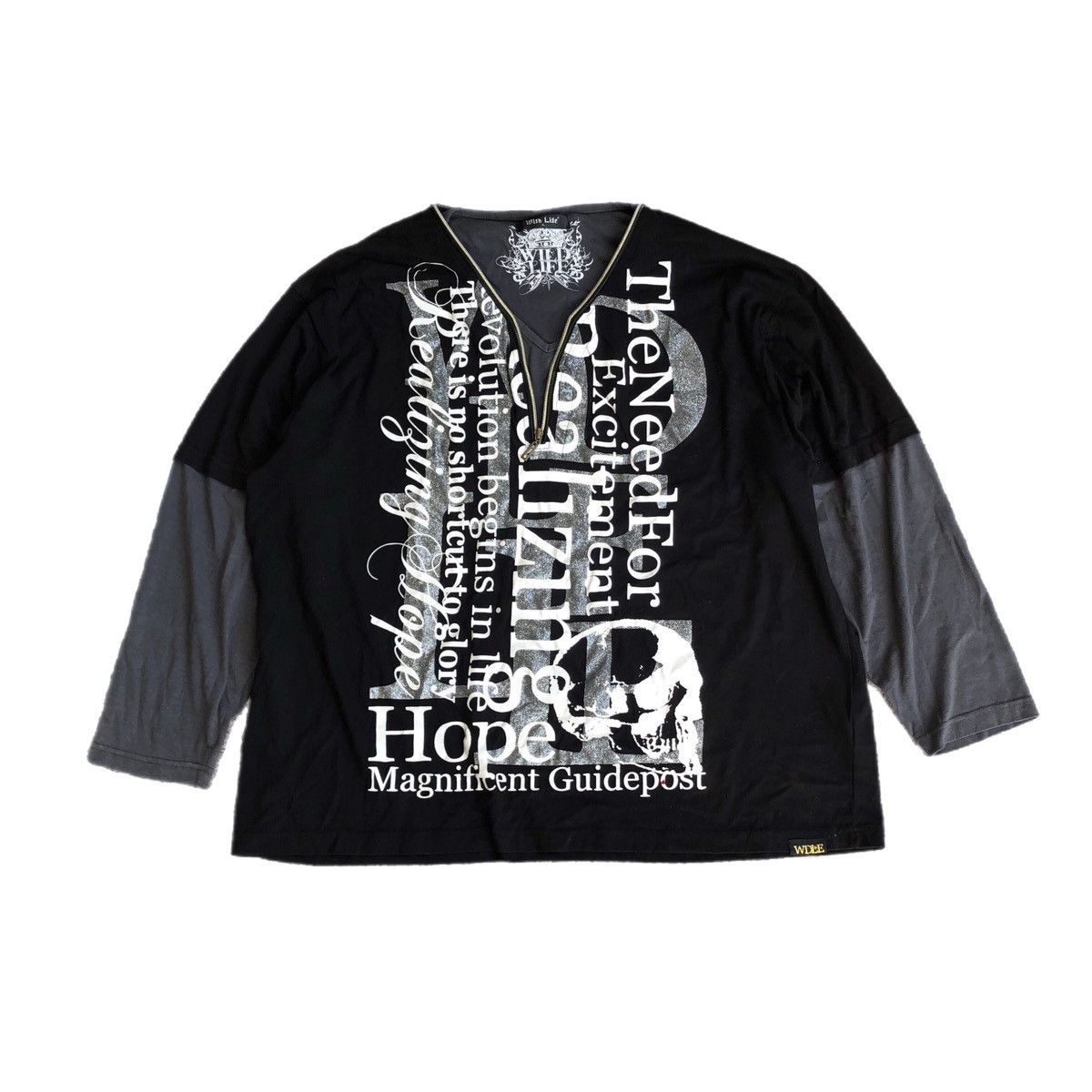 Japanese Brand Wild Life Poem Words Shirt Zipper Longsleeve Like Lgb Size US XL / EU 56 / 4 - 1 Thumbnail