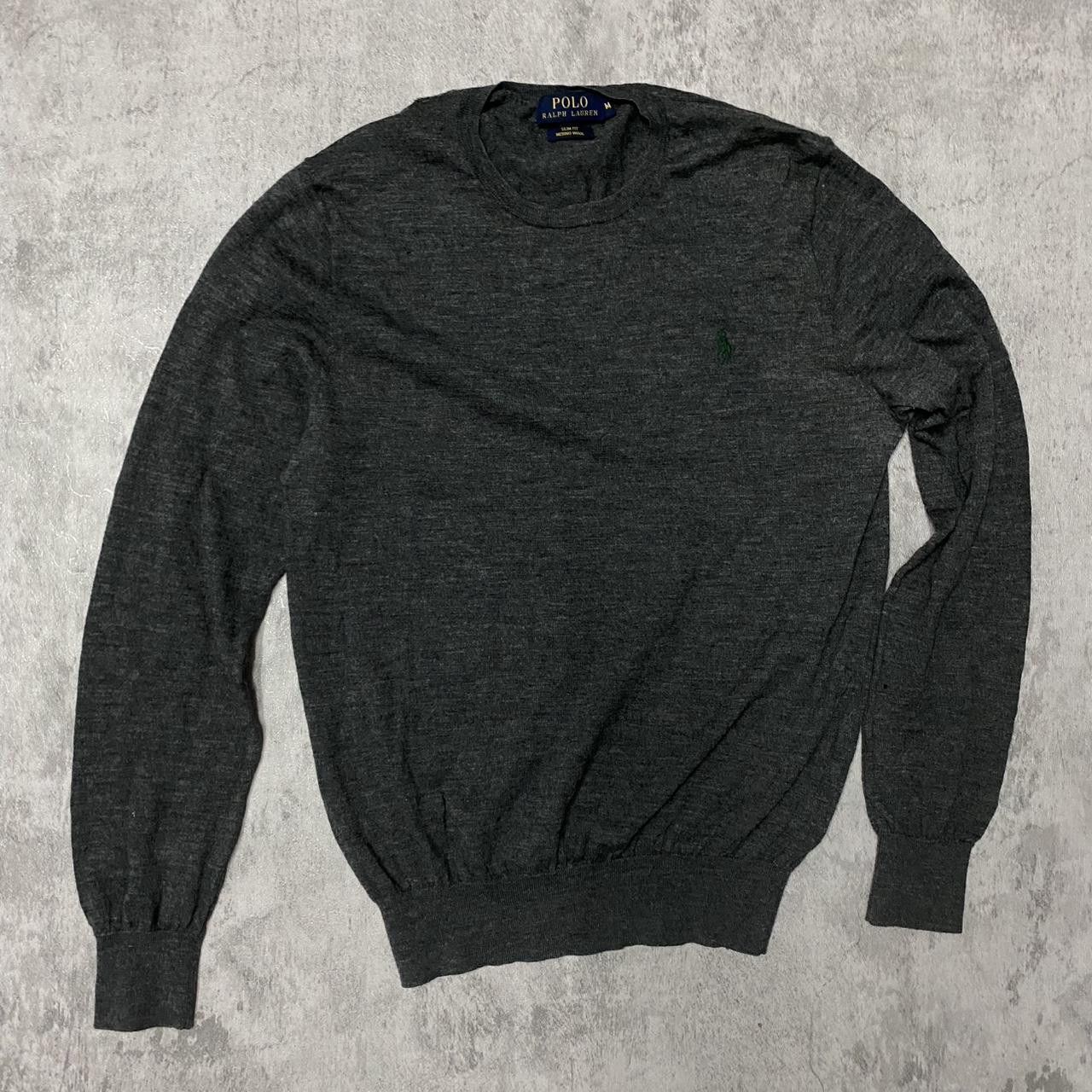Polo Ralph Lauren Grey Polo Ralph Lauren slim fit merino wool jumper Size US M / EU 48-50 / 2 - 1 Thumbnail