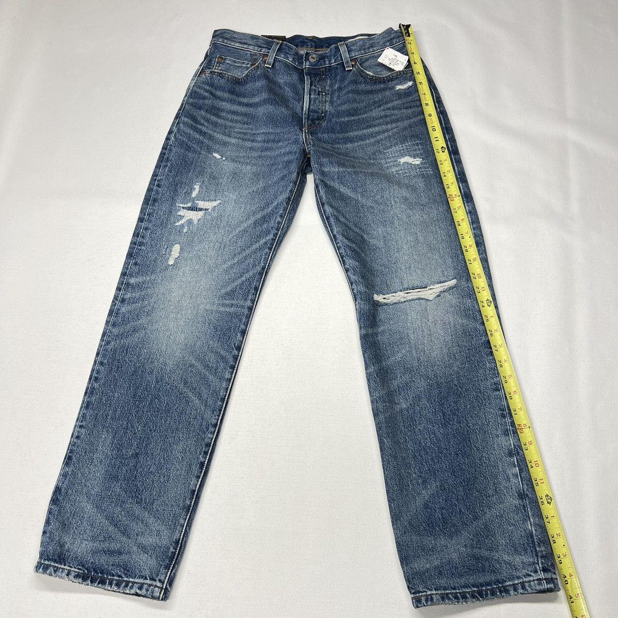 Levi's Made & Crafted NEW Levis 501 90s Jeans Blue Selvedge Denim Red Line Size 29" - 21 Thumbnail