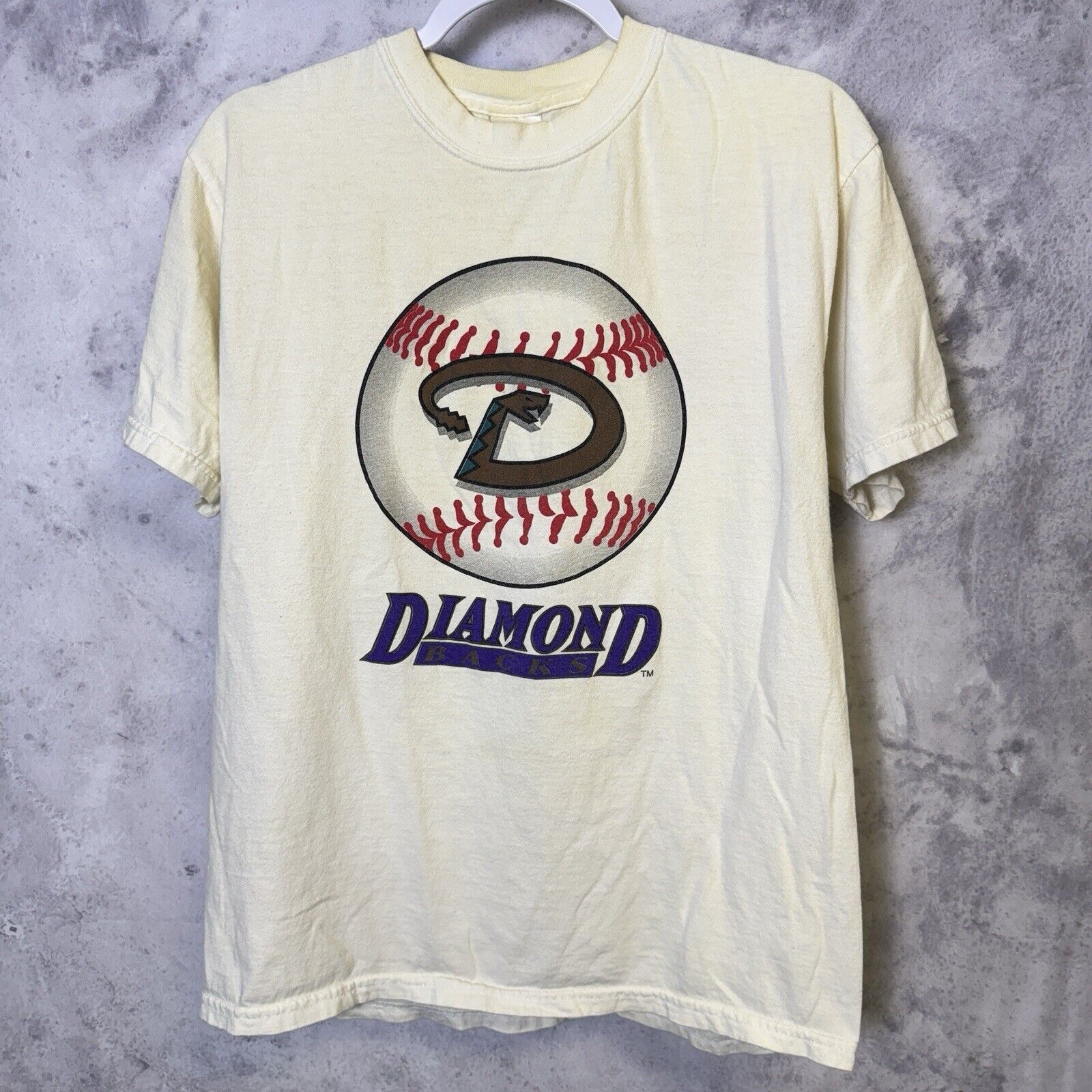 MLB × Vintage Vintage Arizona Diamondbacks T Shirt Mens Medium White Y2K M Size US M / EU 48-50 / 2 - 1 Thumbnail