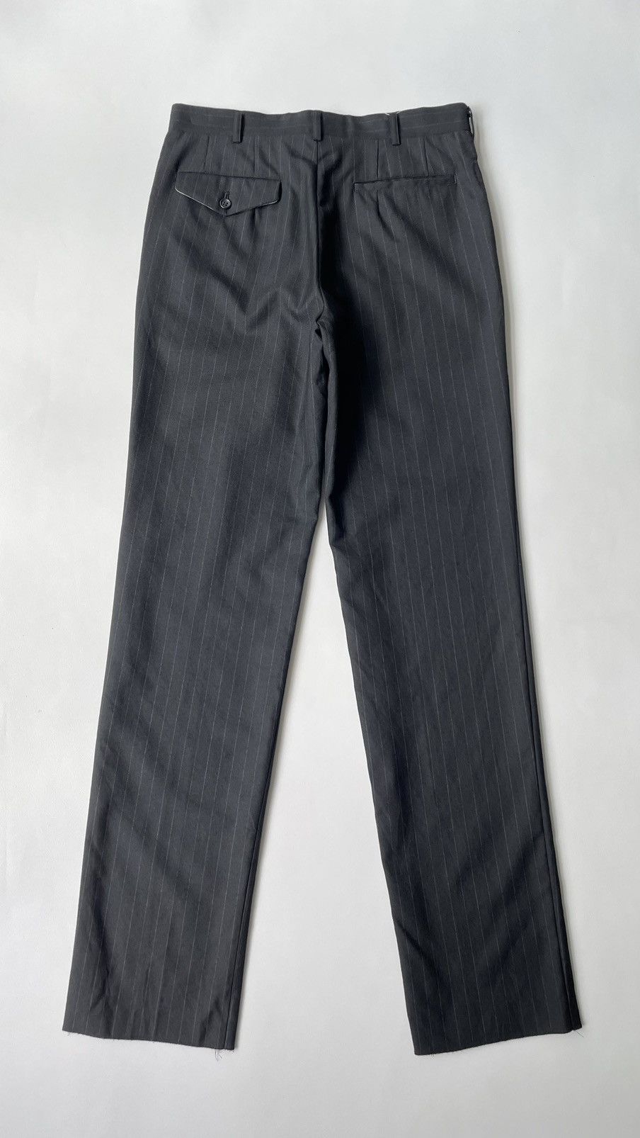 Comme des Garcons A/W 10 Black/Grey Pinstripe Wool Trousers Size US 32 / EU 48 - 12 Thumbnail