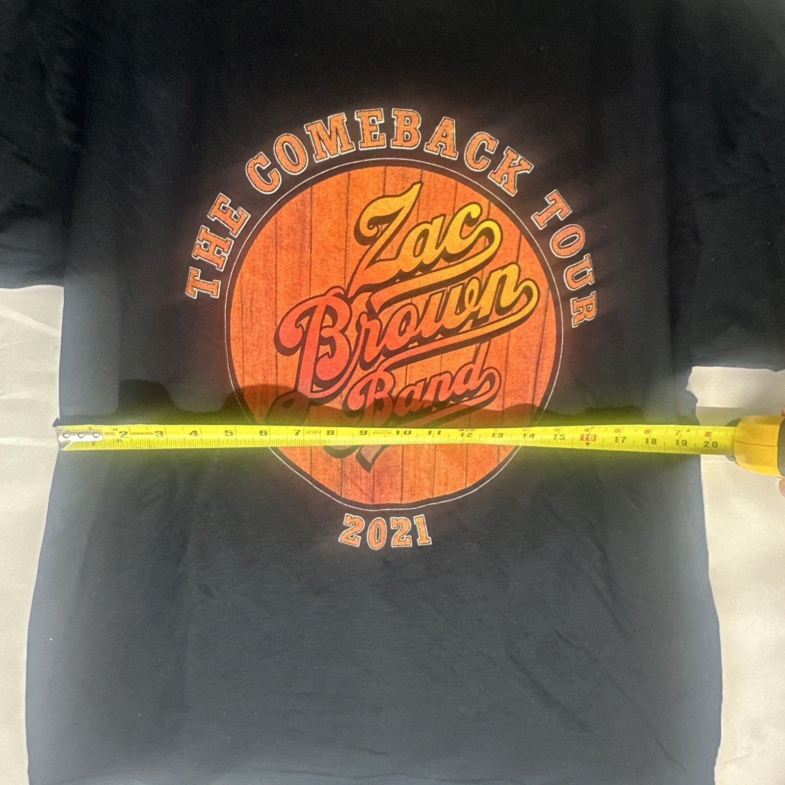 Fruit Of The Loom Zac Brown Band Shirt Mens Extra Large The Comeback Tour 2021 Size US XL / EU 56 / 4 - 4 Thumbnail