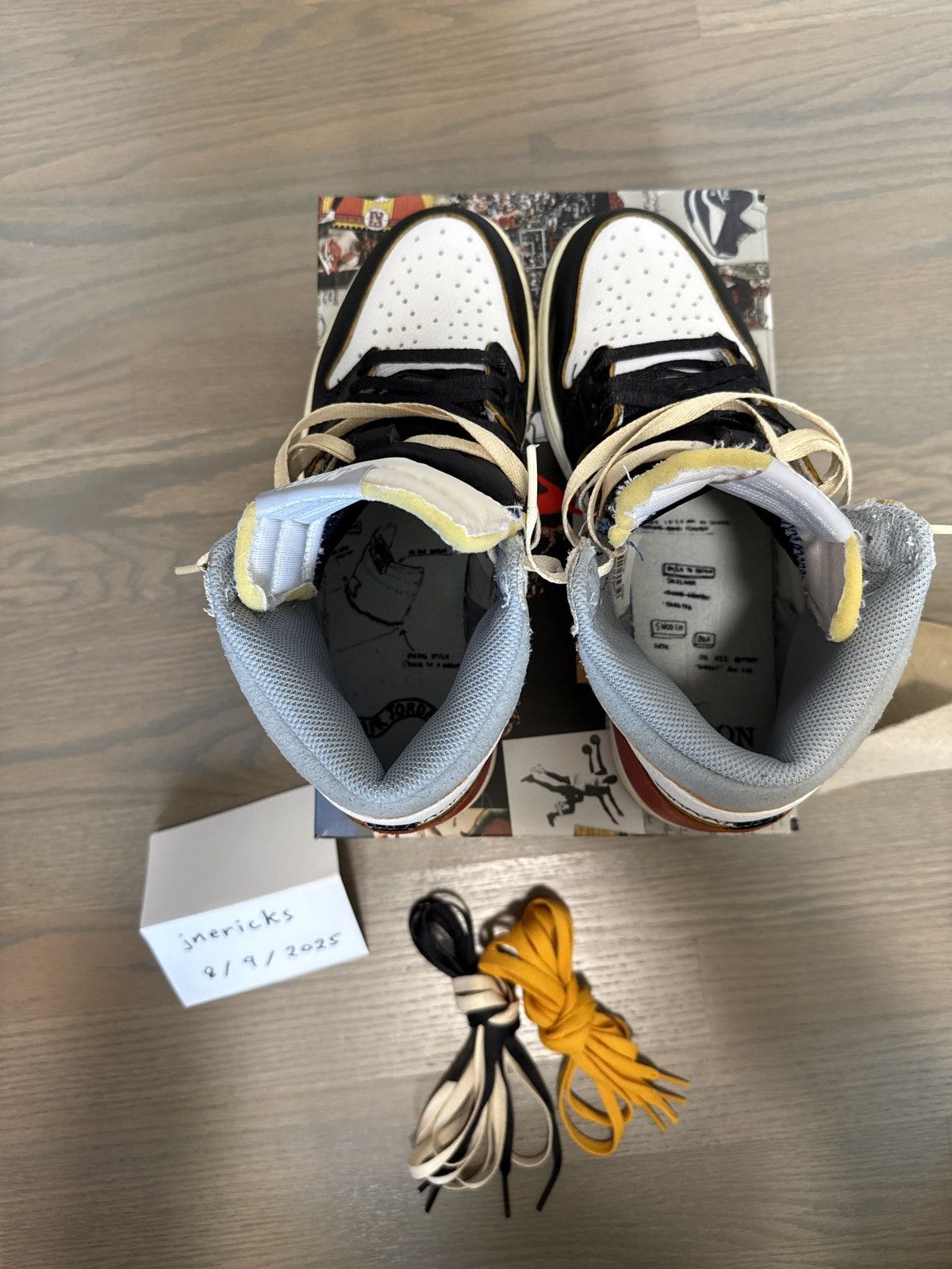 Jordan Brand × Union LA Jordan 1 Retro High Union Los Angeles Black Toe Size US 9.5 / EU 42-43 - 9 Thumbnail