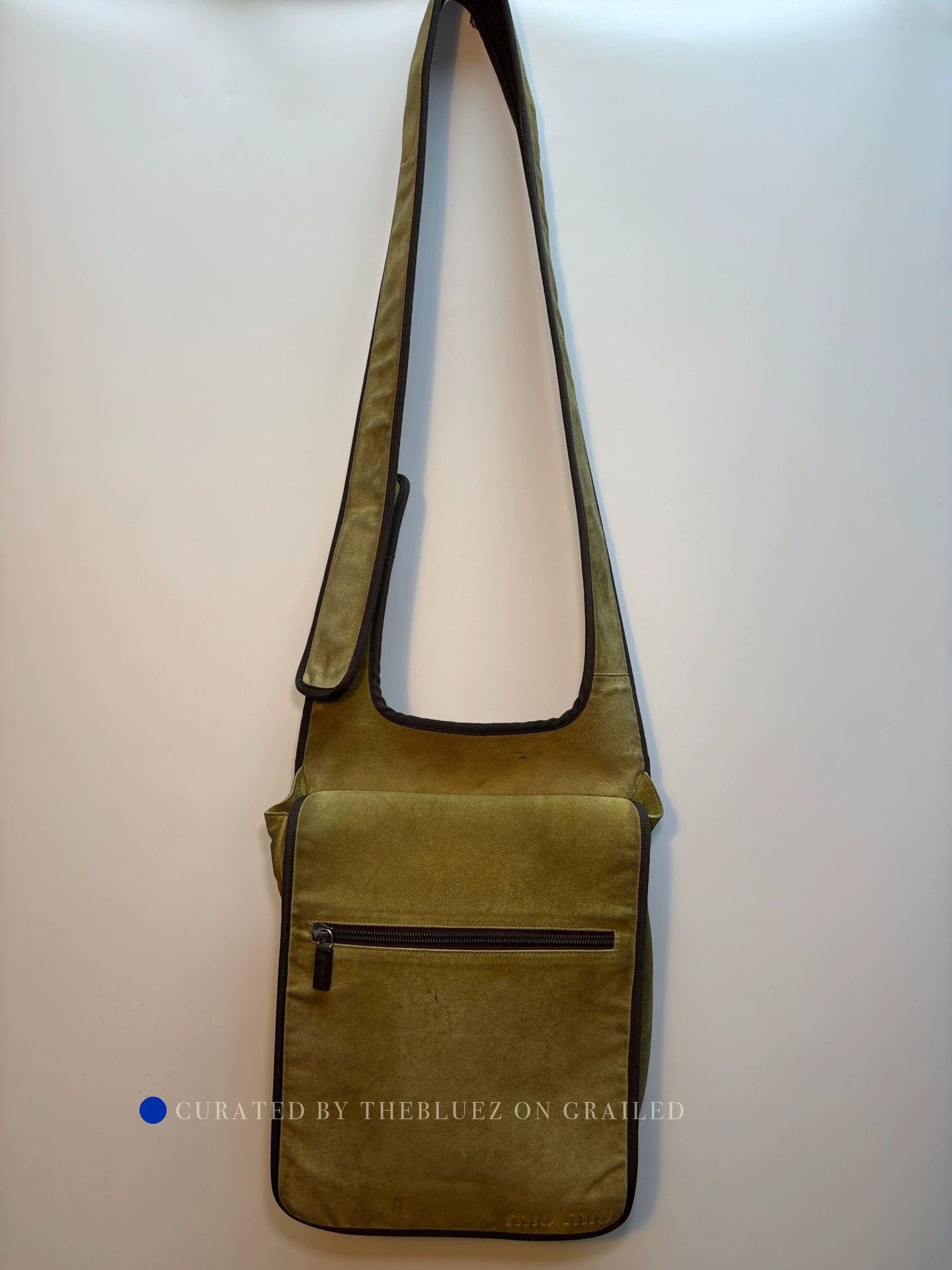 Miu Miu Vintage Suede Crossbody Bag in Yellow Size ONE SIZE - 1 Thumbnail
