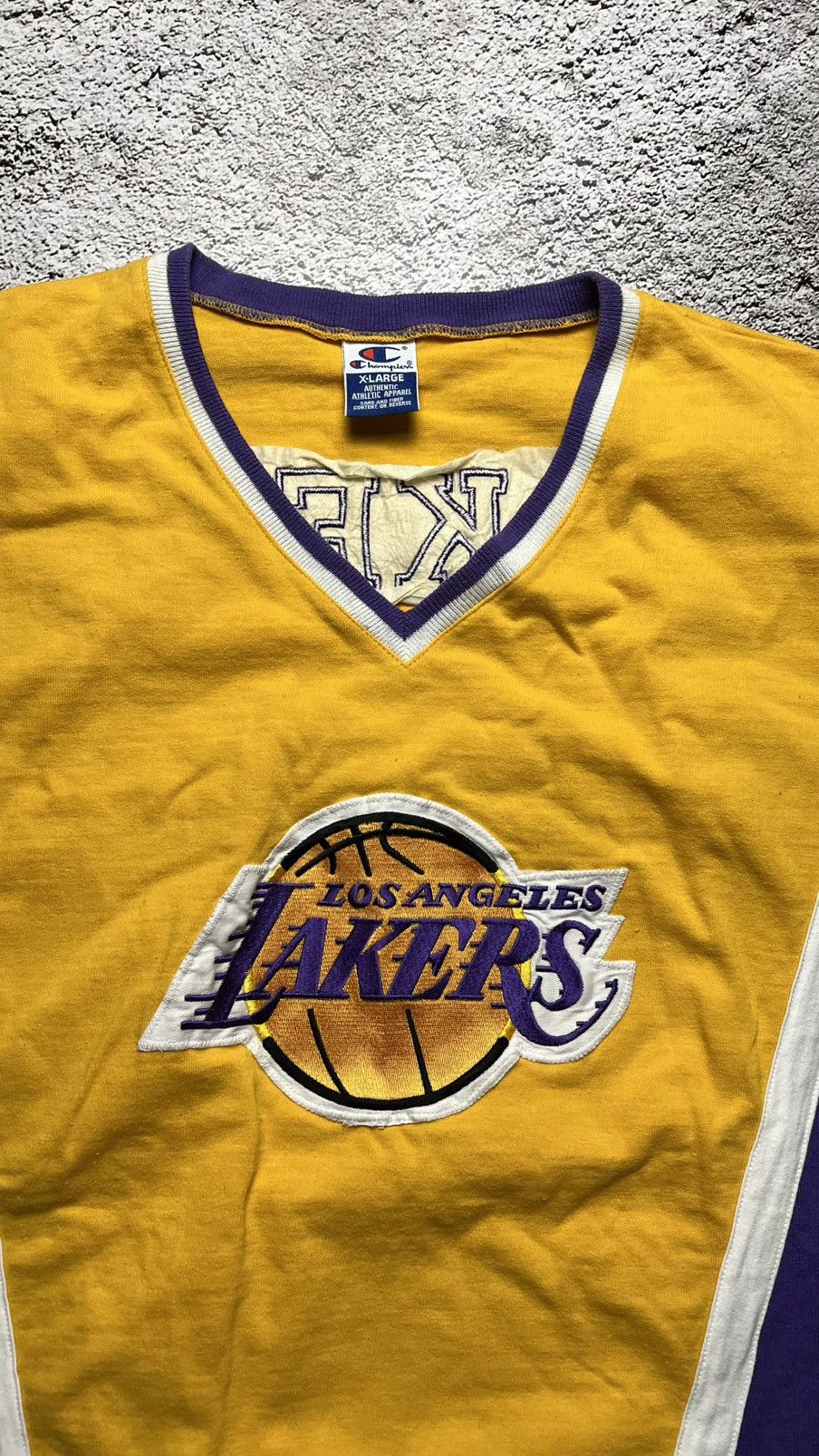 Champion Los Angeles Lakers NBA shooting champion t shirt warm up Size US XL / EU 56 / 4 - 3 Thumbnail