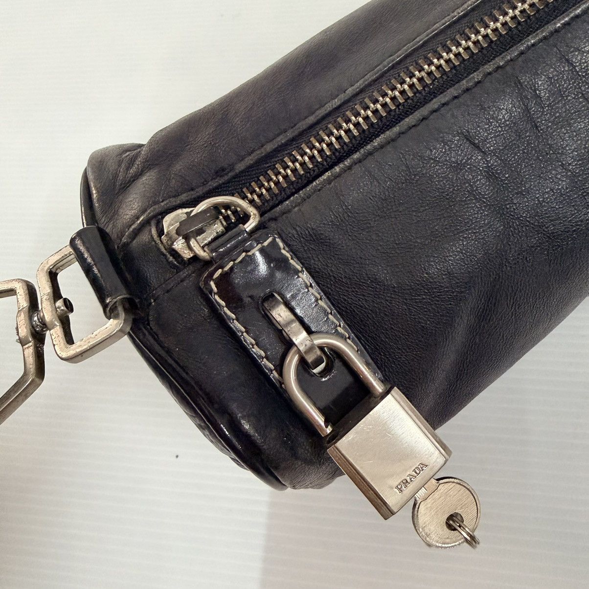Prada Prada Black Leather Dinner Bag Size ONE SIZE - 9 Thumbnail