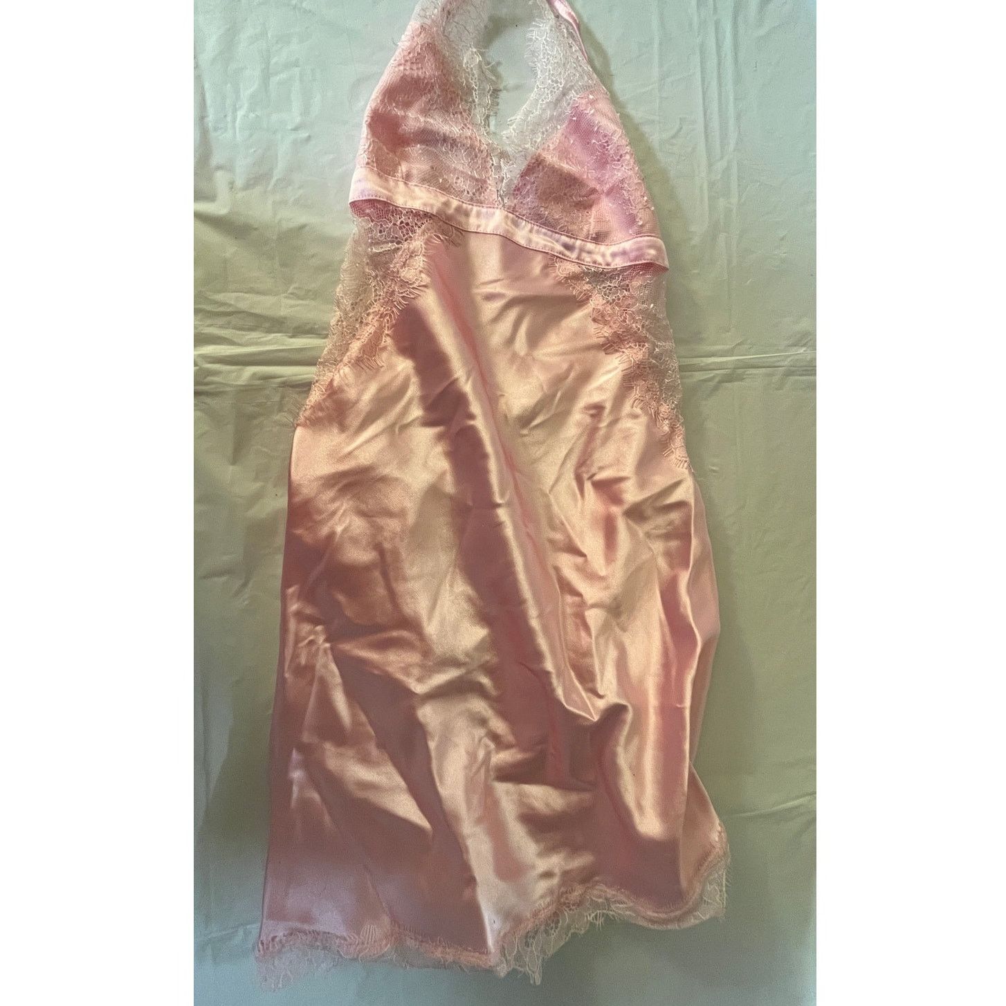 Dolls Kill Dolls Kill Sugar Thrillz Satin Slip Dress Lace Trim Size: XS Size ONE SIZE - 2 Thumbnail