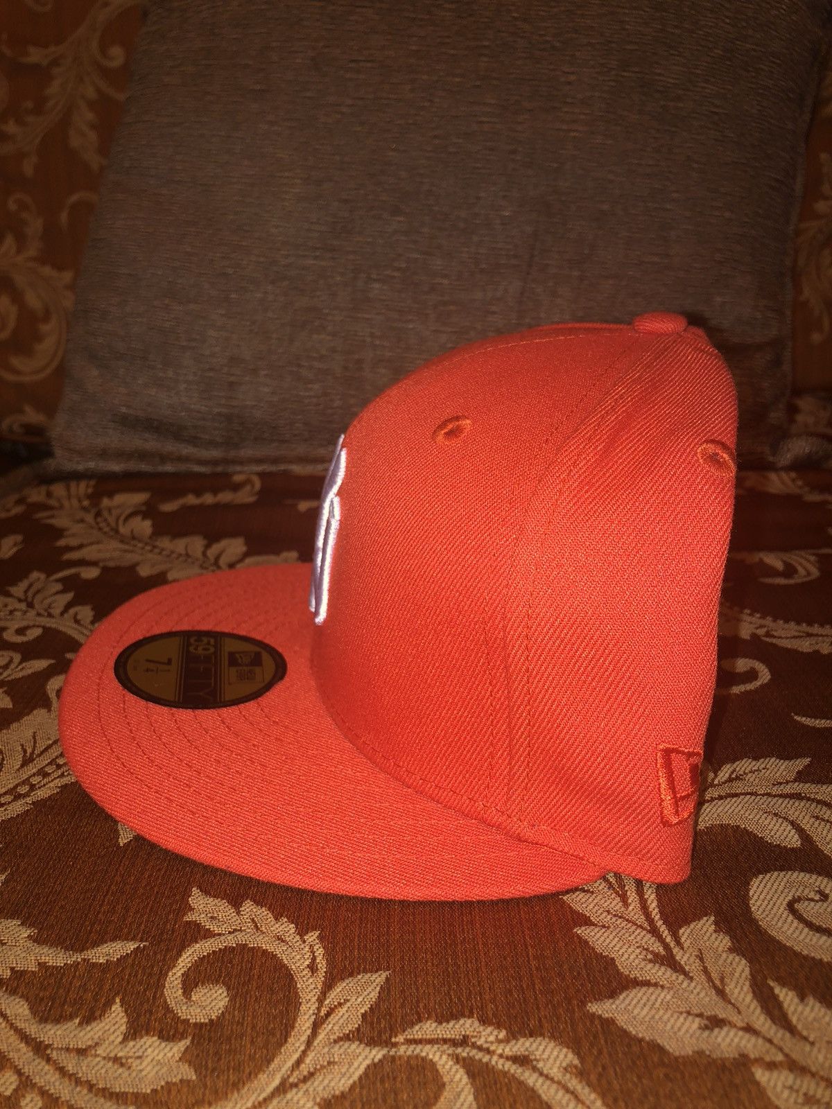New Era New York Yankees Fitted Hat - 7 1/4 Orange Size ONE SIZE - 3 Thumbnail