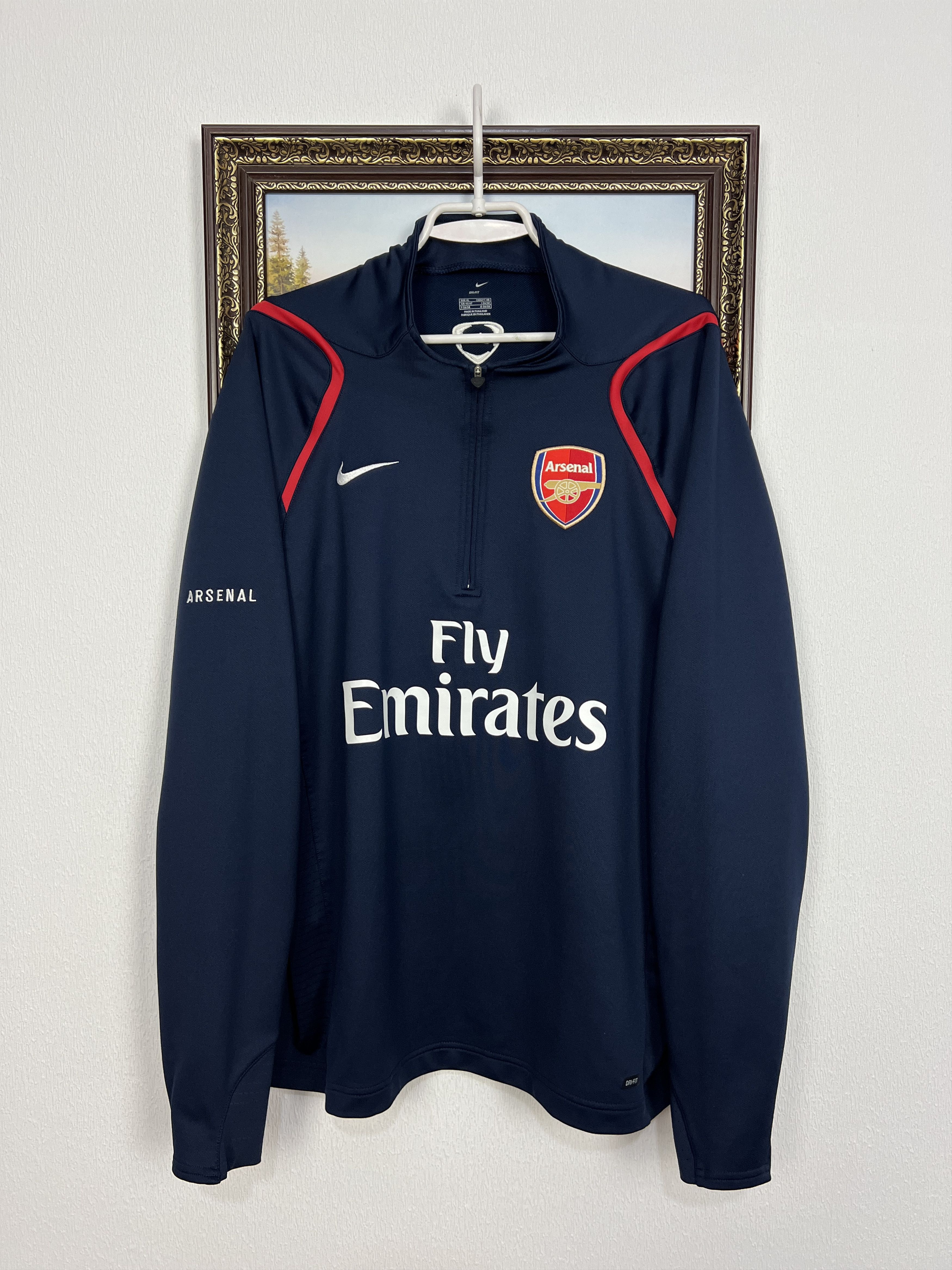 Nike Vintage Arsenal Football Sweatshirt Soccer Track Top Gunners Size US XL / EU 56 / 4 - 1 Thumbnail