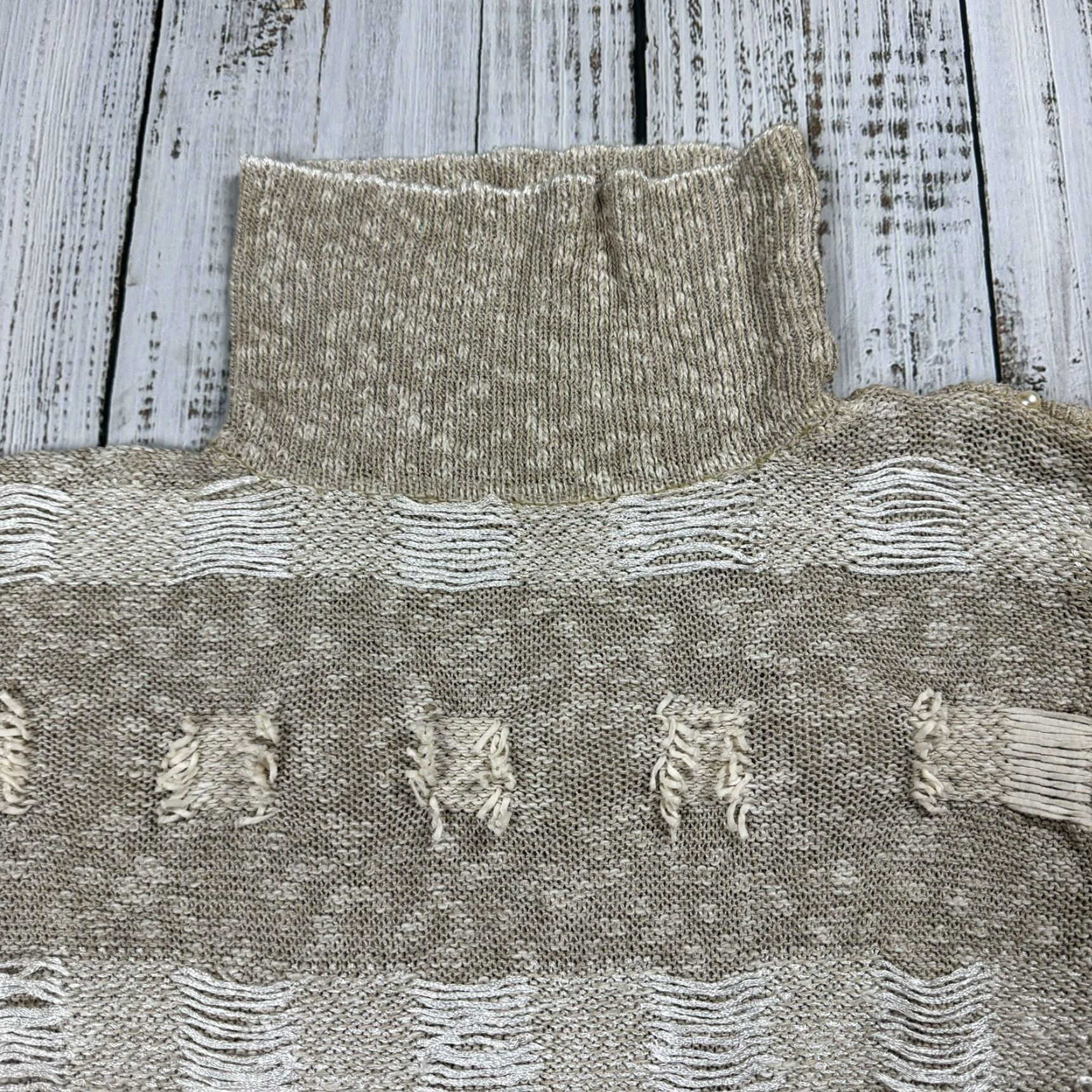Vintage VINTAGE ALEXANDRIA LINEN COTTON SWEATER BROWN MOCK NECK SMALL 1980s Womens Size S / US 4 / IT 40 - 2 Thumbnail