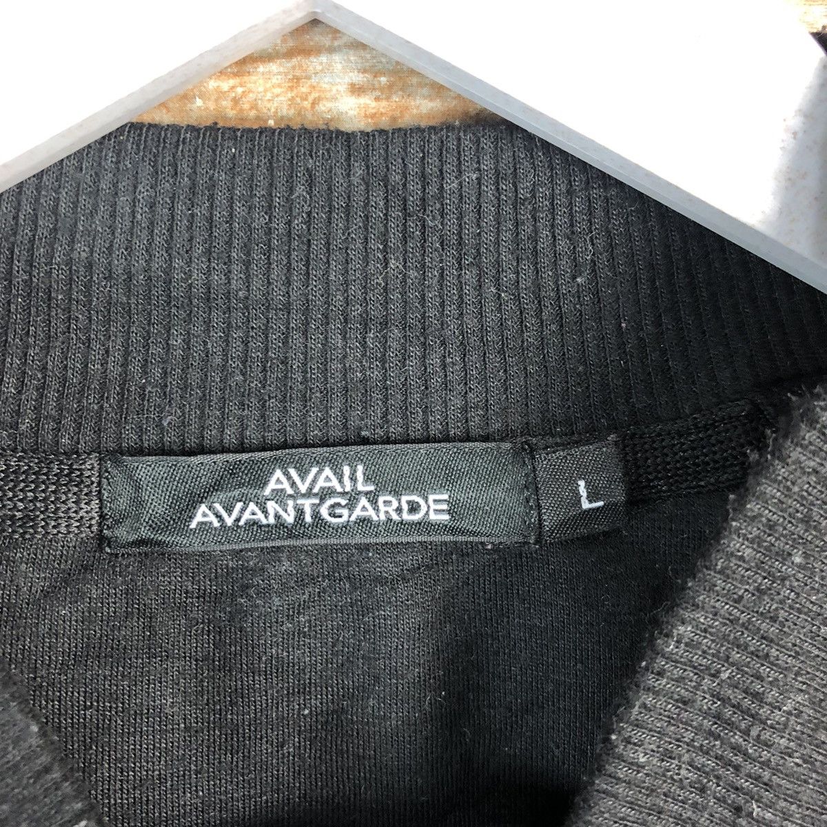 Japanese Brand × Vintage Avail Avant Garde Black Sweather #A1927 Size US L / EU 52-54 / 3 - 10 Thumbnail