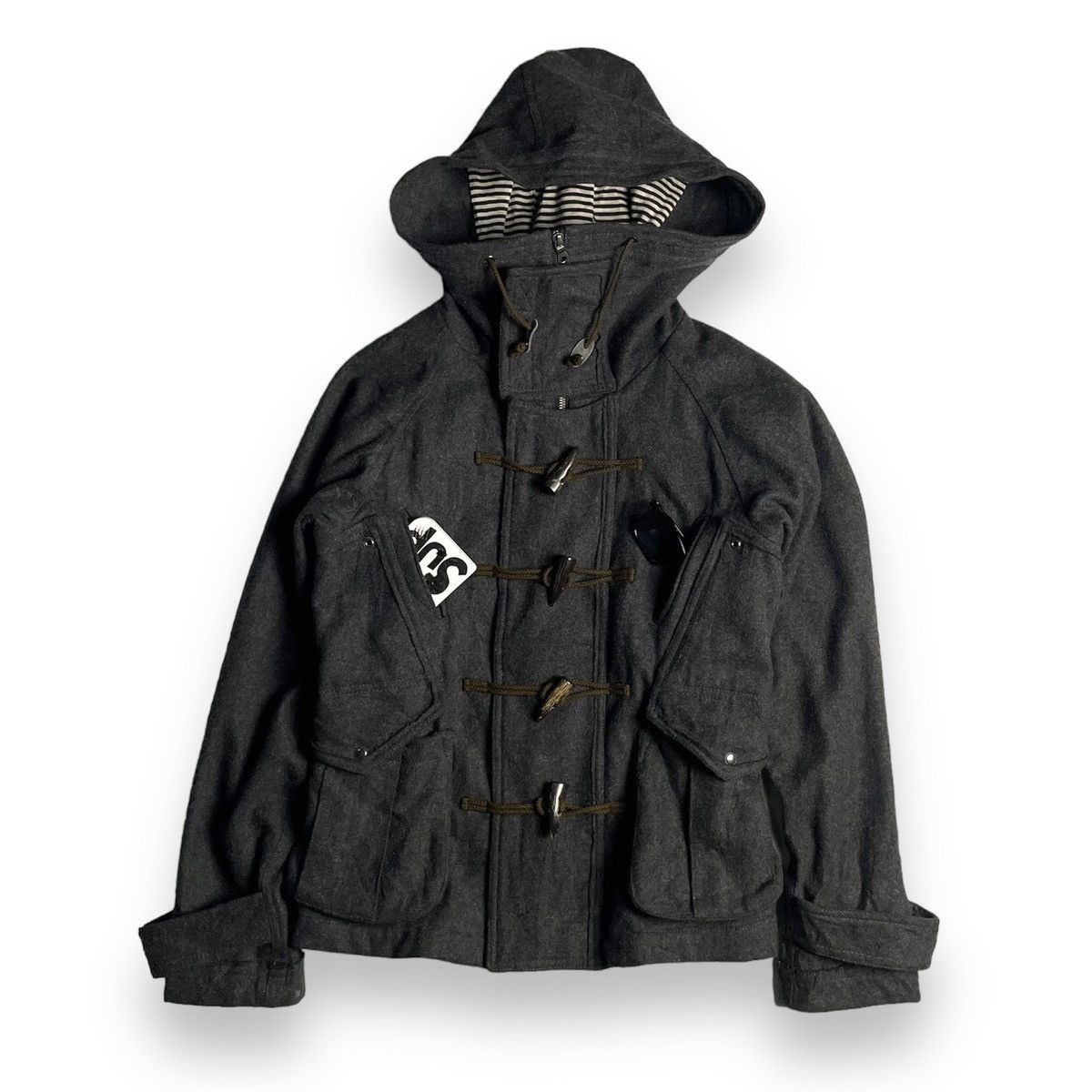 If Six Was Nine 🇯🇵 VINTAGE PPFM WOOL PUNK GOTHIC DUFFLE COAT JACKET Size US M / EU 48-50 / 2 - 1 Thumbnail