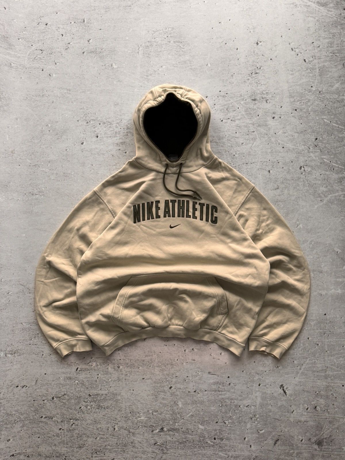 Nike × Vintage NIKE VINTAGE CENTER BROWN LOGO OVERSIZE BOXY HOODIE Size US L / EU 52-54 / 3 - 1 Thumbnail