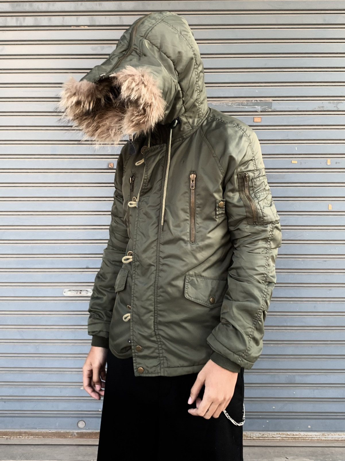 00's archive G.O.A jacket y2k grunge Y2K fur jacket grunge GOA