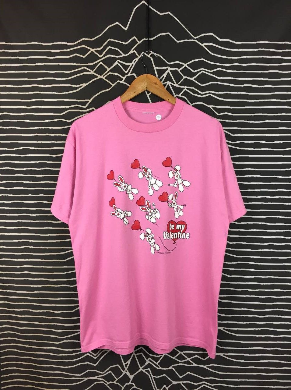 Vintage Vtg Modern Process Co. Be My Valentine Cartoon Bunny Tee Size US L / EU 52-54 / 3 - 2 Thumbnail