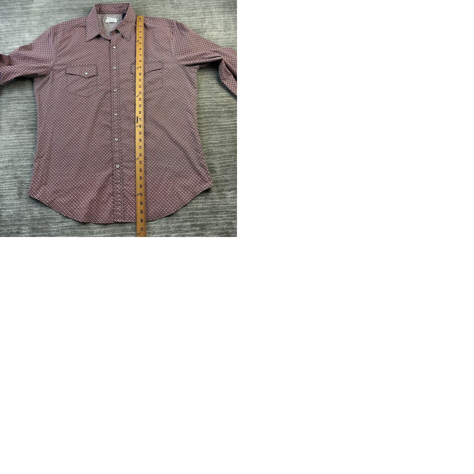 Wrangler VINTAGE Wrangler Wrancher Shirt Mens Large Red All Over Print Pearl Snap Western Size US L / EU 52-54 / 3 - 9 Thumbnail