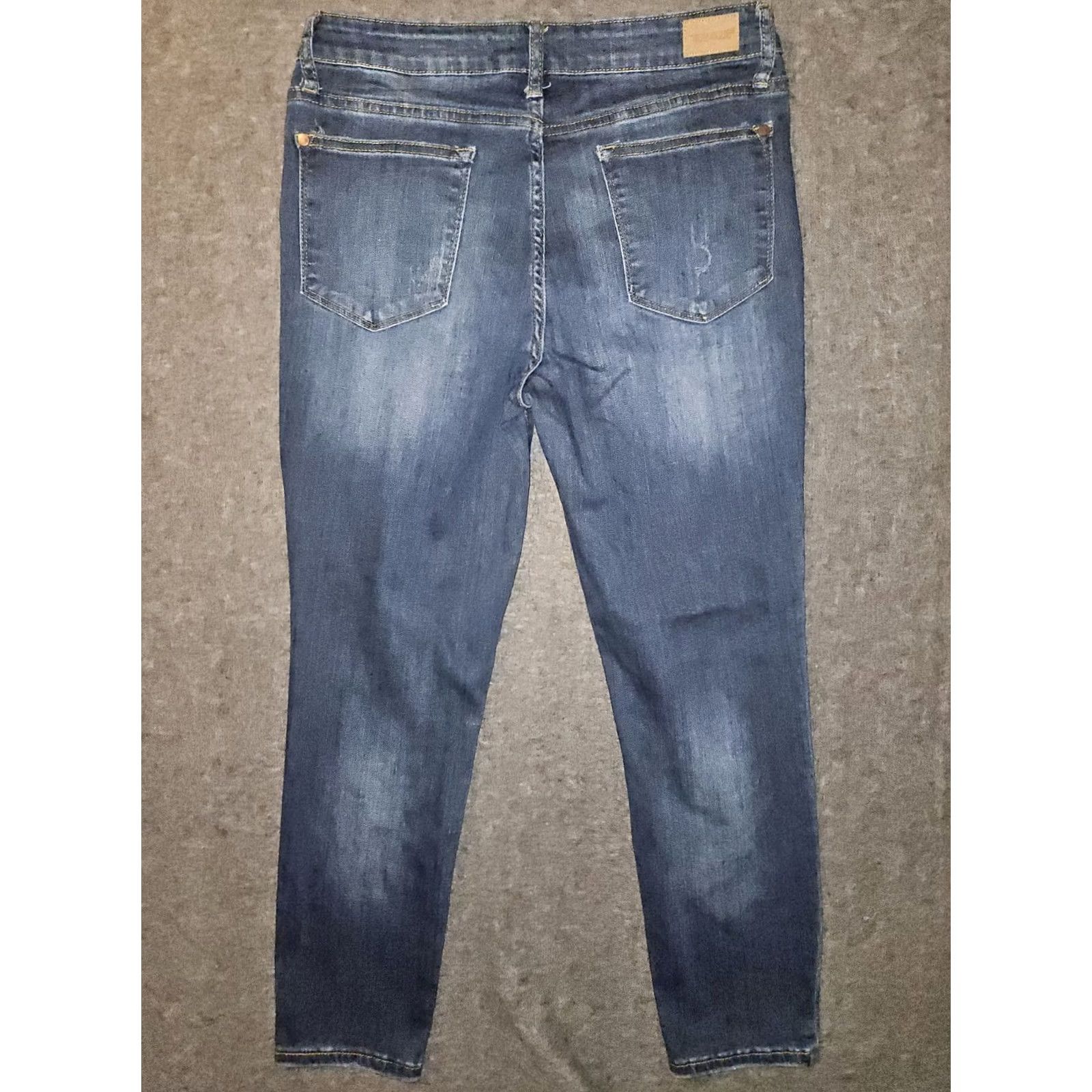 Vintage VINTAGE Judy Blue Relaxed Skinny Jeans Women's 31 Mid Rise Blue Stretch Preppy City 90s Distressed Pockets Zipper Button Logo Womens Size 24" / US 00 / IT 34 - 7 Thumbnail
