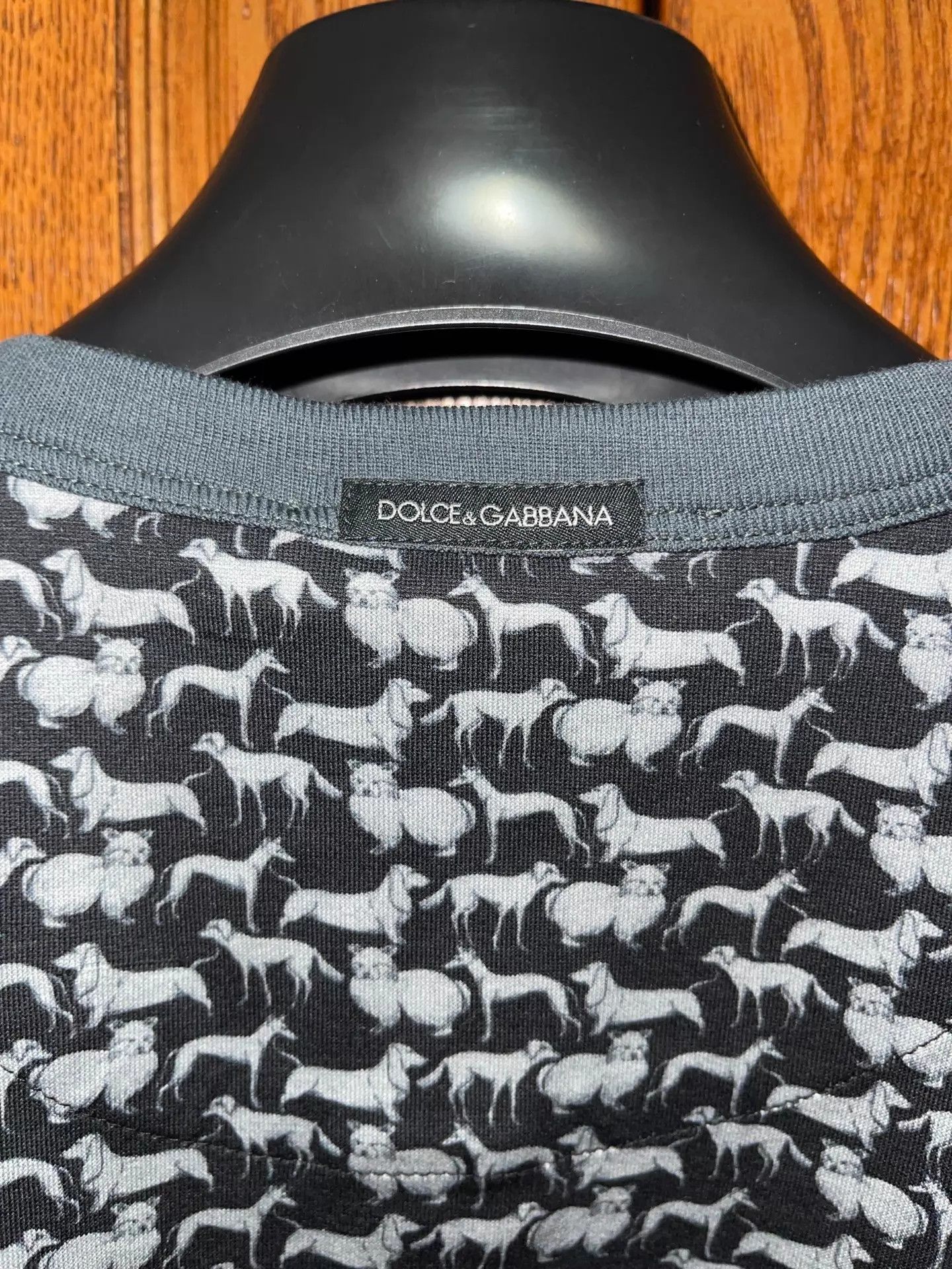 Dolce & Gabbana Dolce & Gabbana Slim Henley Dog Graphic SS T-Shirt 50 Size US M / EU 48-50 / 2 - 5 Thumbnail
