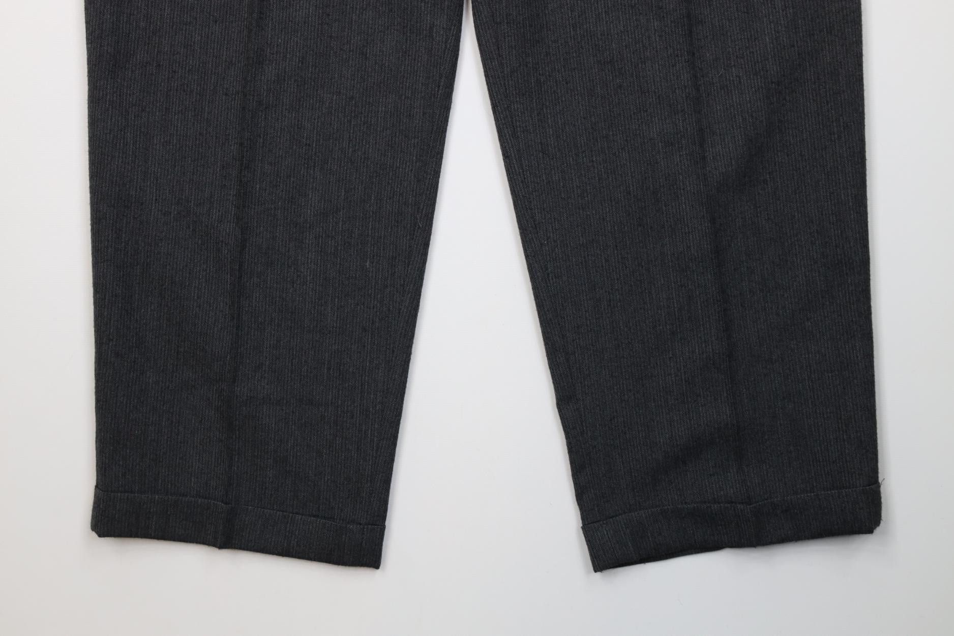 Vintage Vintage 90s Streetwear Striped Wide Leg Chino Pants Gray Size US 34 / EU 50 - 4 Thumbnail