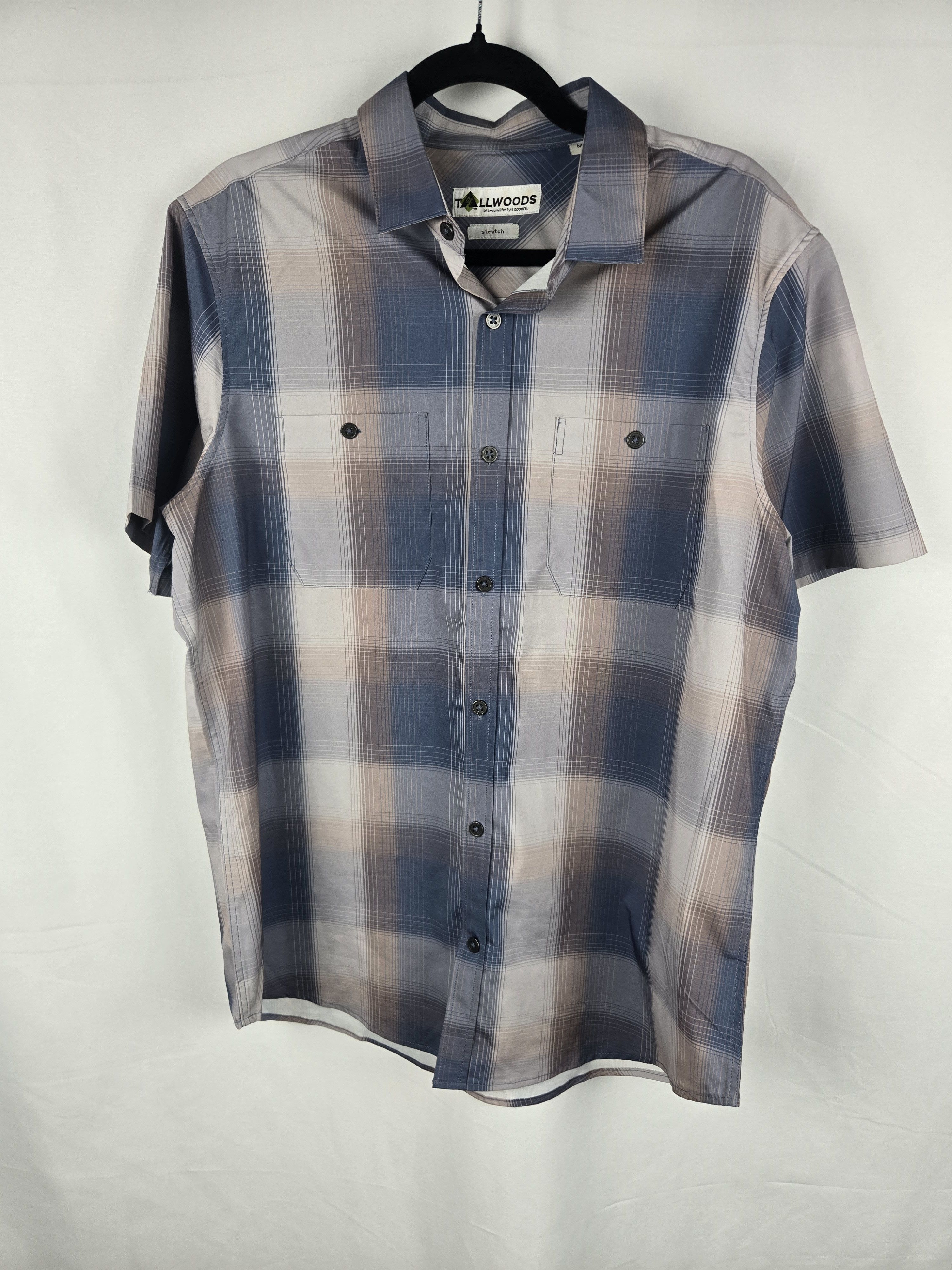 Other Tallwoods Ombre Plaid Short Sleeve Stretch Button Down Shirt Size US M / EU 48-50 / 2 - 1 Thumbnail