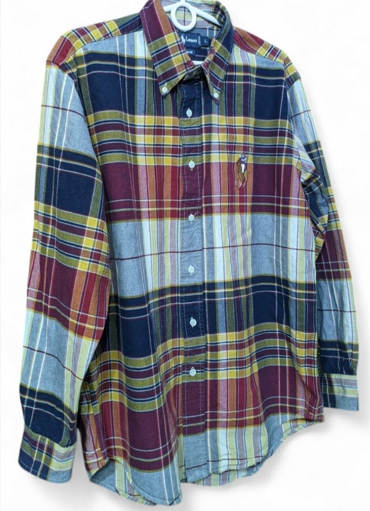 Ralph Lauren RALPH LAUREN Big Pony Flannel Plaid Button Down Shirt Size US L / EU 52-54 / 3 - 5 Thumbnail