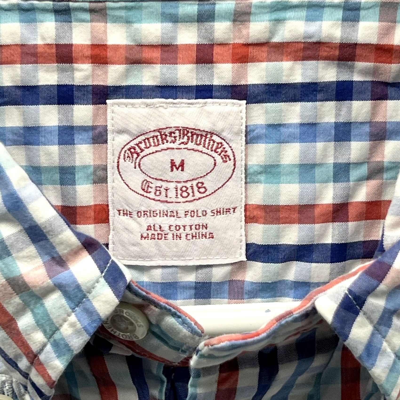 Brooks Brothers Brooks Brothers Shirt Mens M Short Sleeve Button Front Plaid Seersucker Multicolor Cotton Lightweight Casual 90s? Size US M / EU 48-50 / 2 - 3 Thumbnail