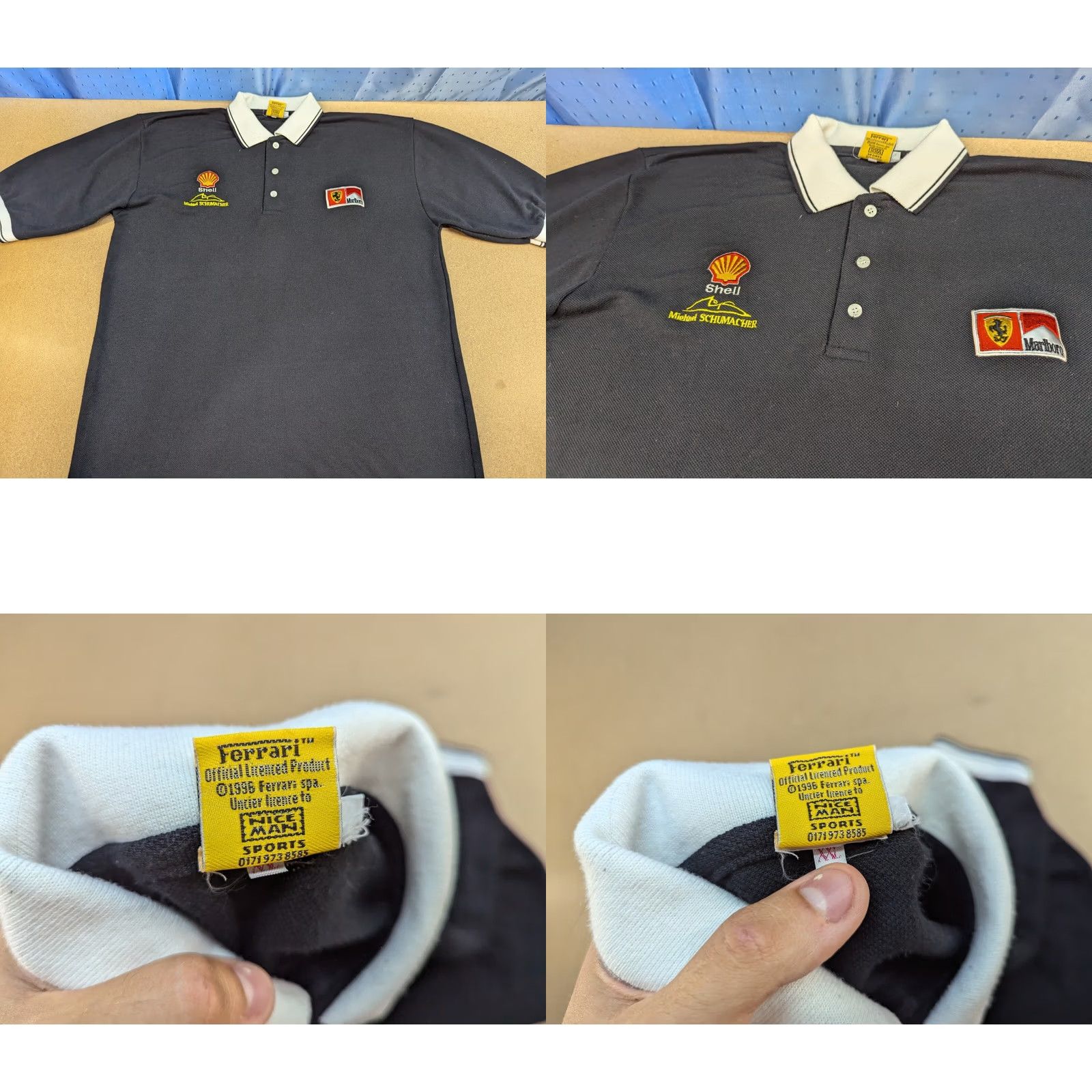 Ferrari VINTAGE Ferrari 1996 Michael Schumacher Polo Shirt Mens 2XL Black Shirt Mens 2XL Black Ferrari 1996 Michael Schumacher Polo Shirt Size US XXL / EU 58 / 5 - 9 Thumbnail